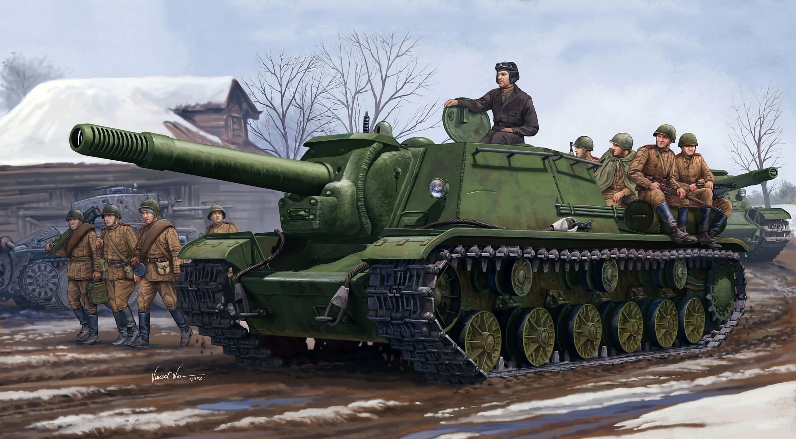 gun, armed Forces, self-propelled artillery, government, aggression, infantry, clothing, power, people, conflict, men, day, Su-152, nature, weapon, uniform, HD Wallpaper