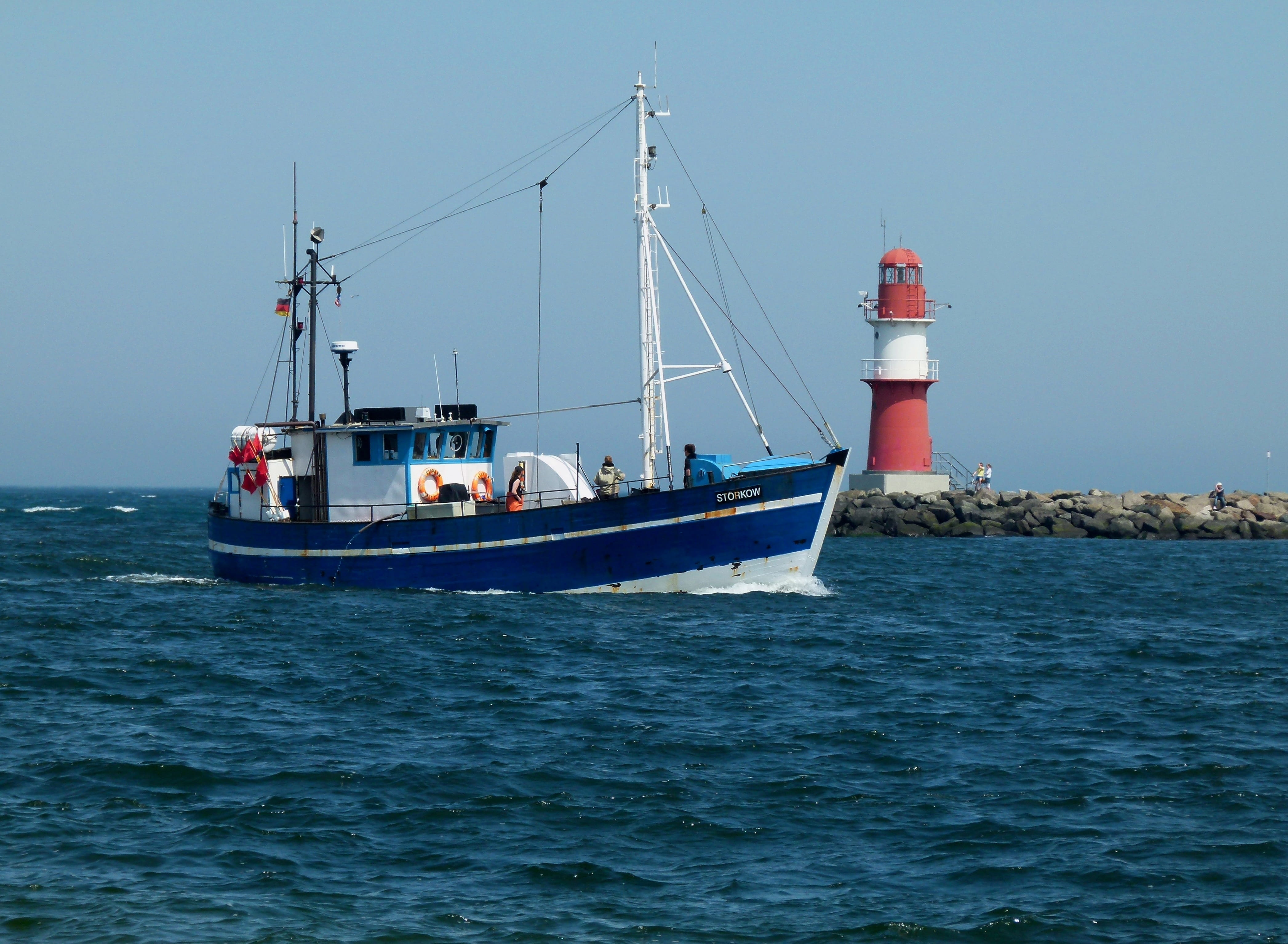 romantic, boot, water, ship, lake, ocean, fishing industry, nautical vessel, 4K, germany, clear sky, built structure, waterfront, fishing vessel, blue, HD Wallpaper