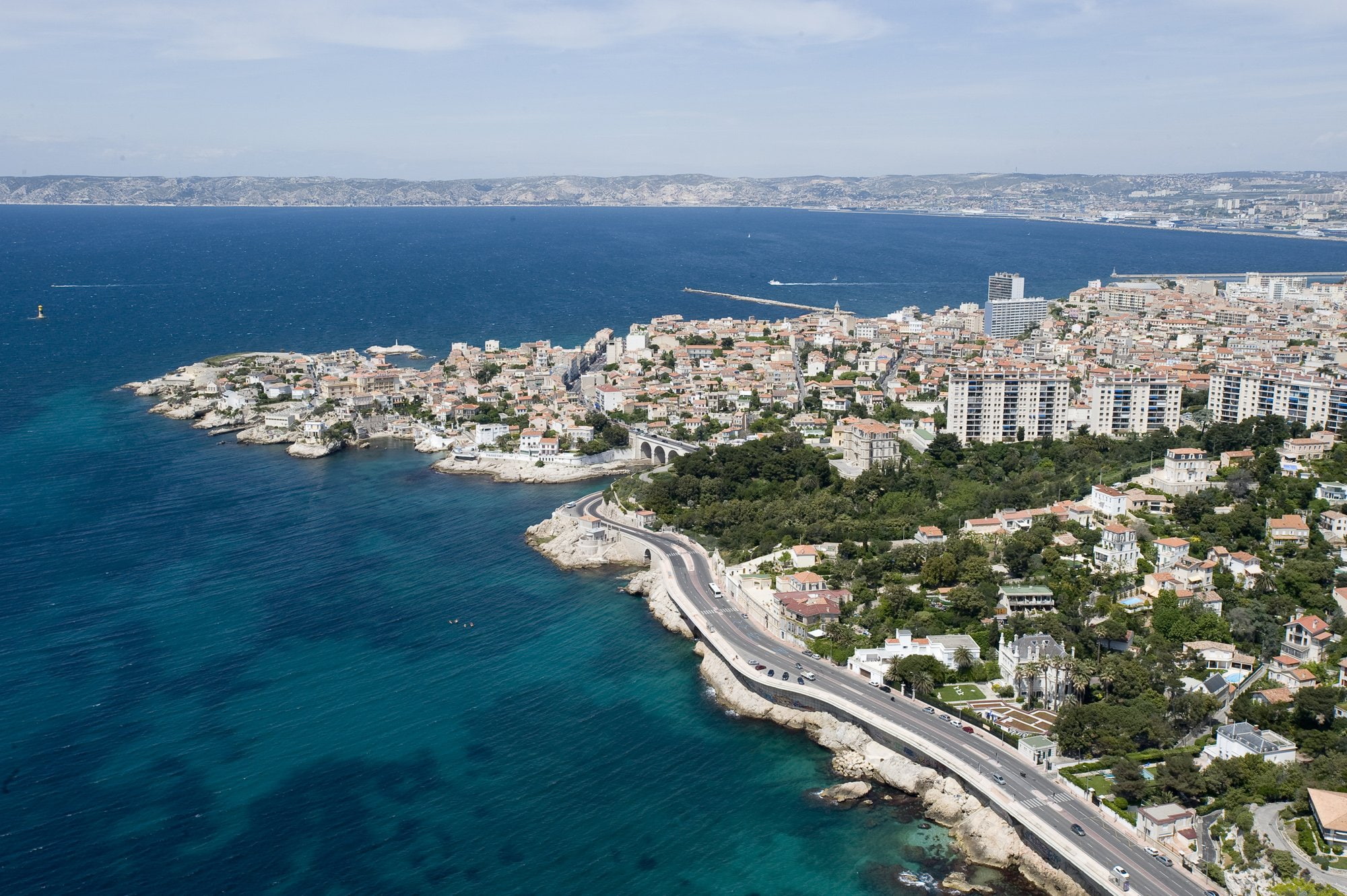 plage, provence, corniche, prado, panorama, rivages, marseille, calanques, nature, sea, beach, 1080P, france, panoramic, HD Wallpaper