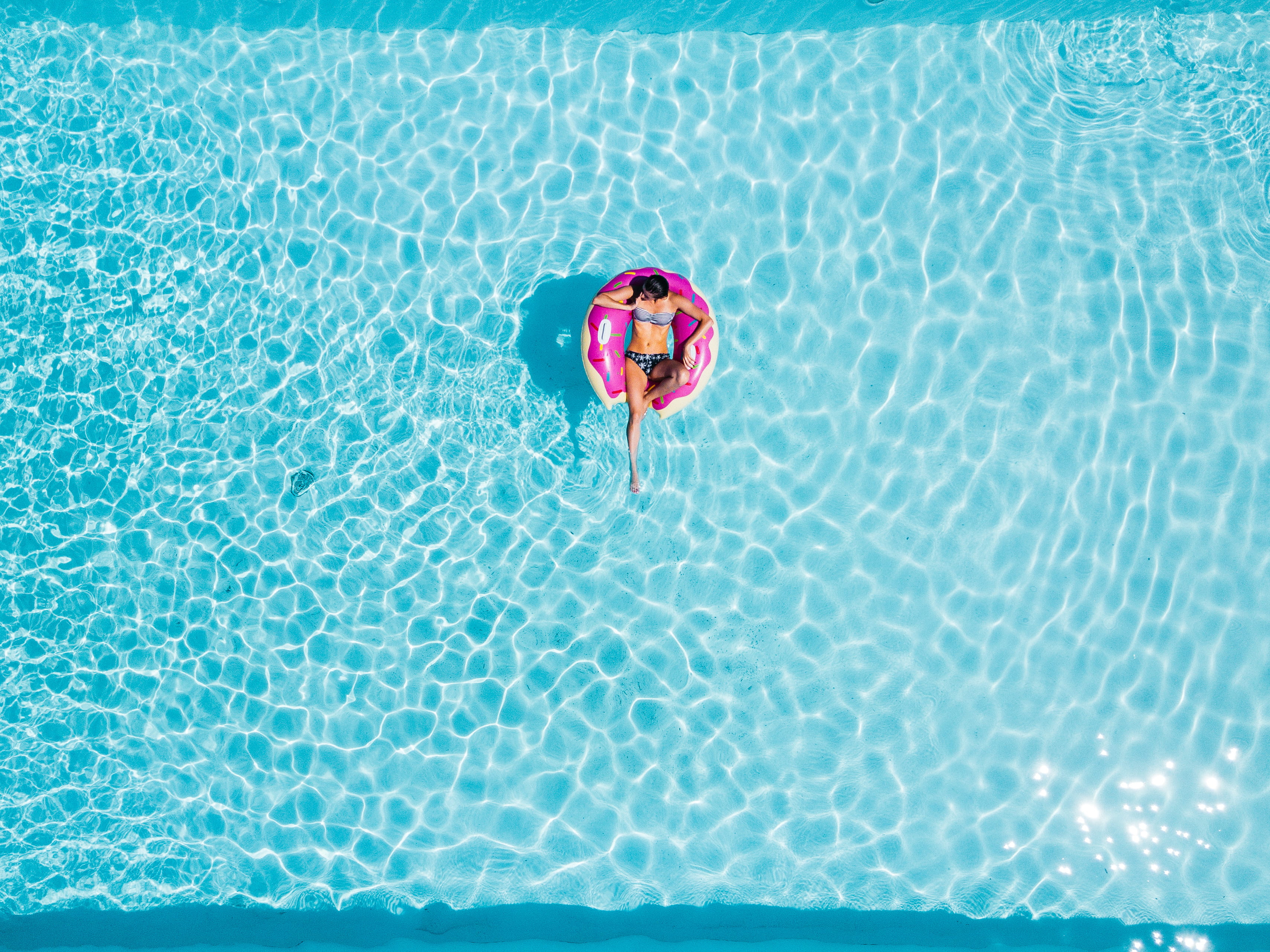 pool, leisure Activity, sunlight, corsica, donut, small, summer, activity, swimwear, drone view, underwater, nature, best, france, photography, sea, child, HD Wallpaper