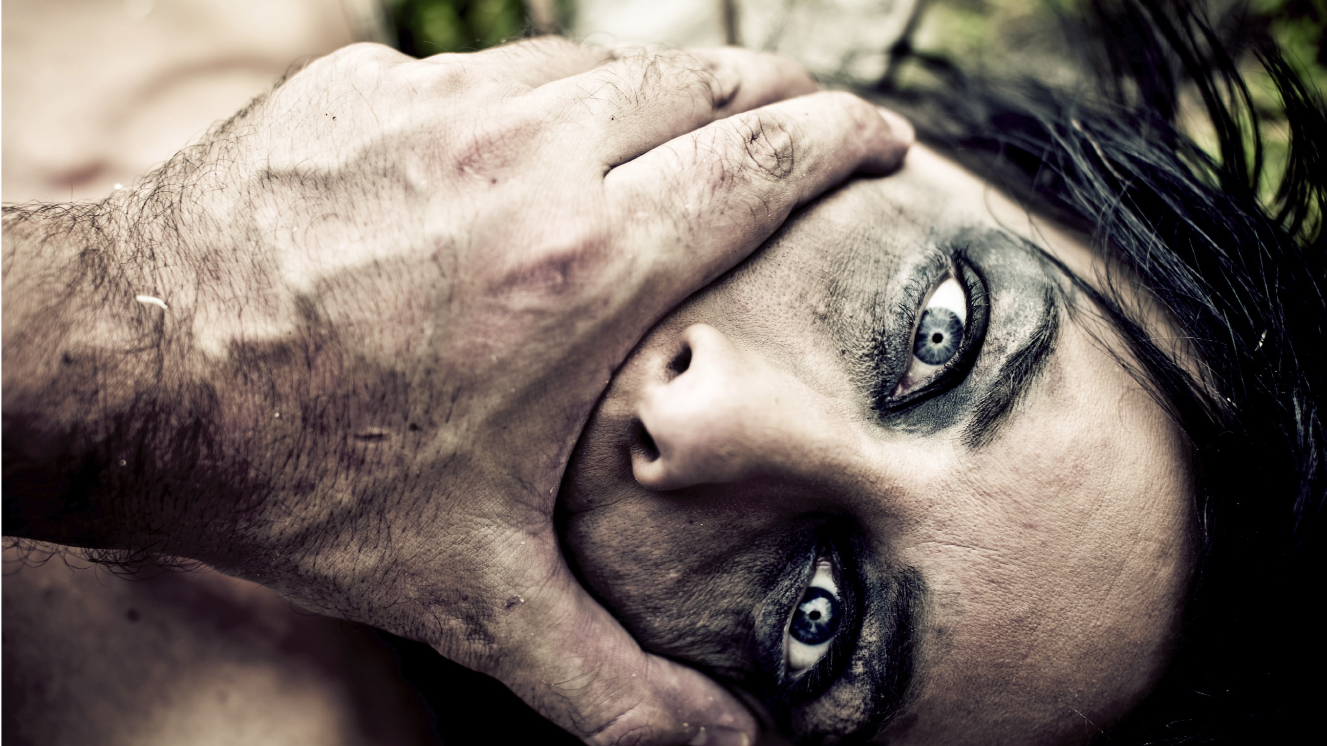 woman, 2K, eyes, gender violence, fear, HD Wallpaper