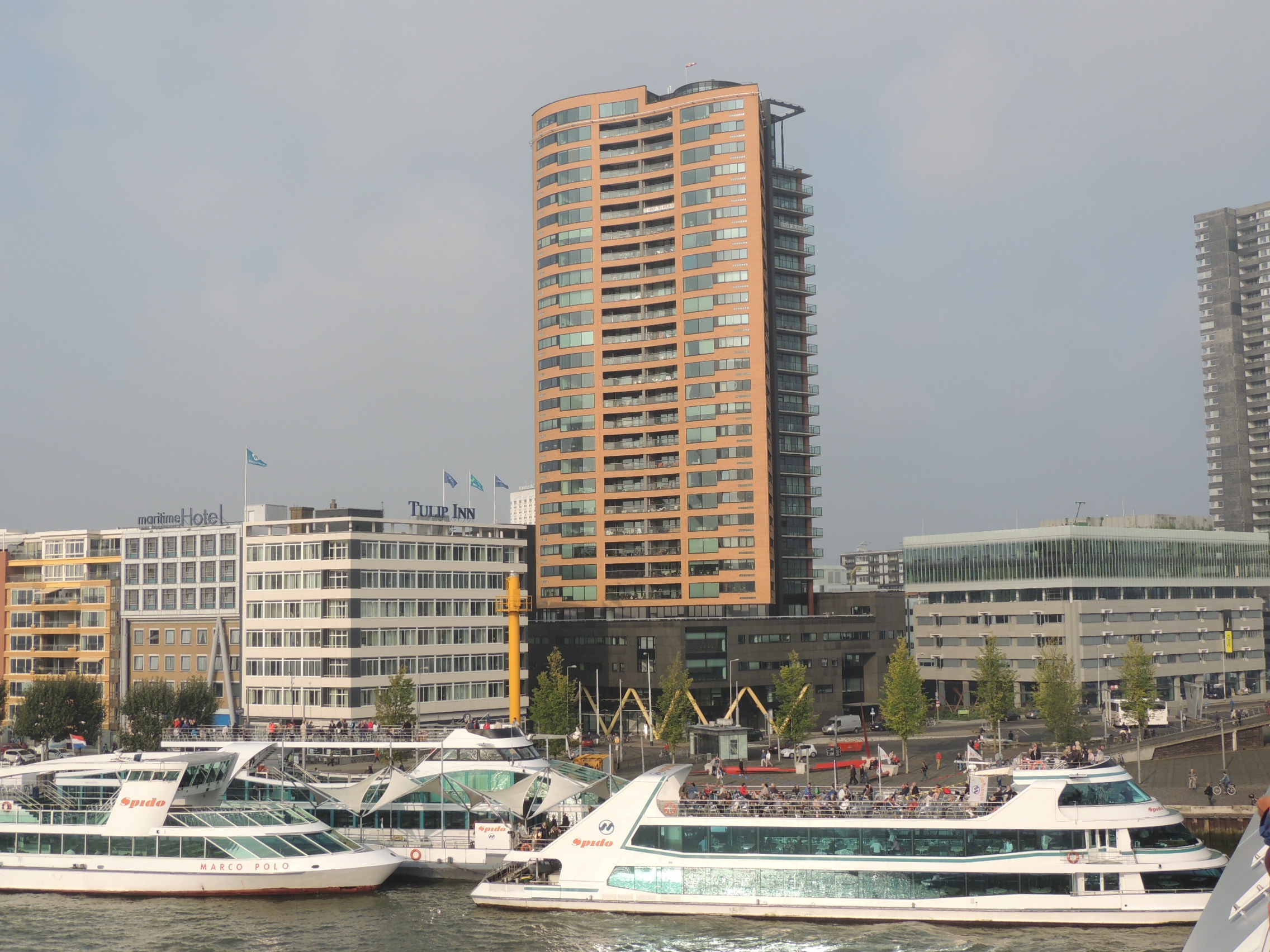 canal, transportation, architecture, apartment, rotterdam, cityscape, skyscraper, luxury, building, office building exterior, view, sailboat, building exterior, HD Wallpaper
