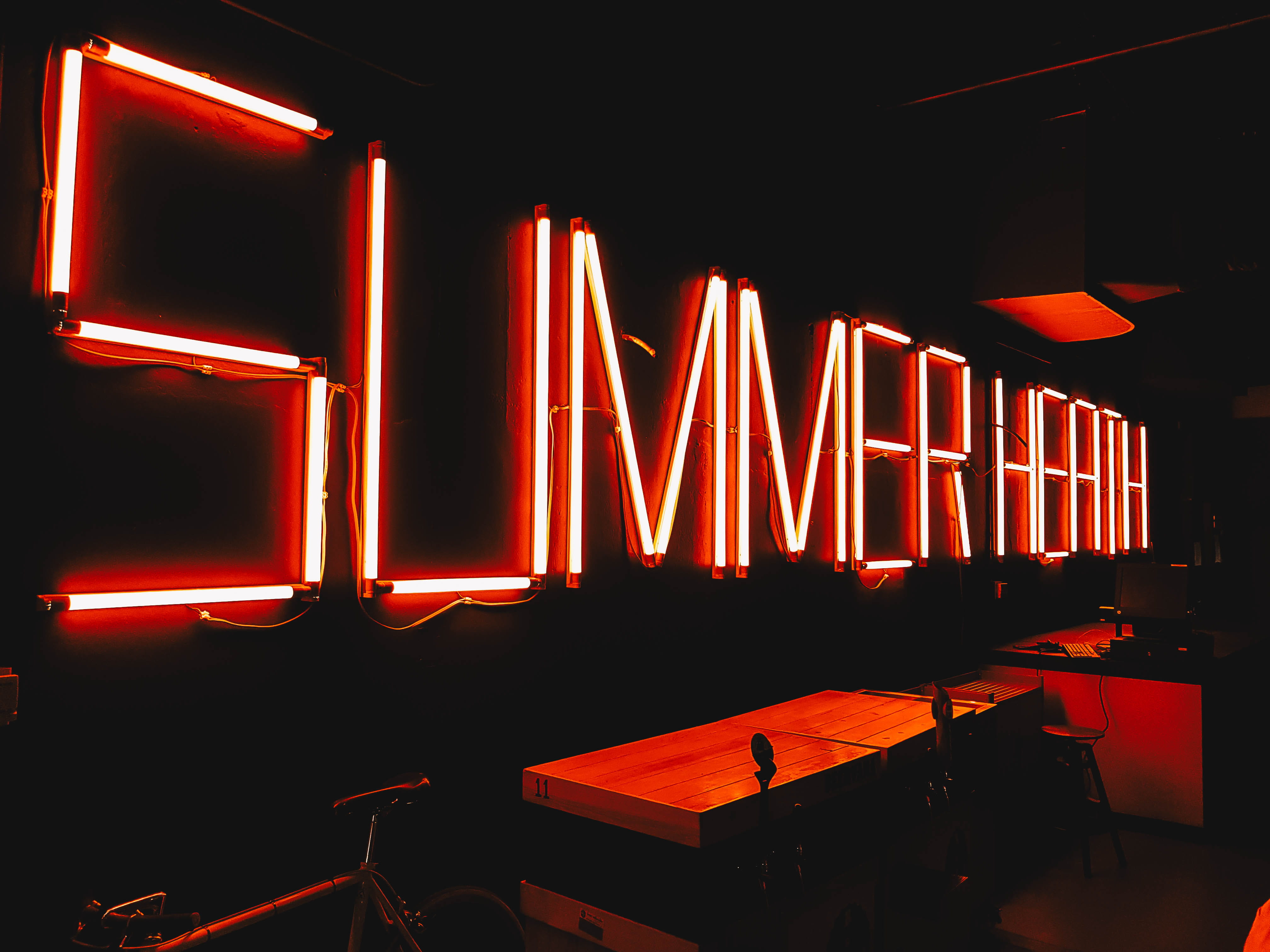 stage, indoors, western script, chao phraya river, charoen krung, neon, tourist, lighting equipment, illuminated, red, old warehouse, architecture, brightly lit, HD Wallpaper