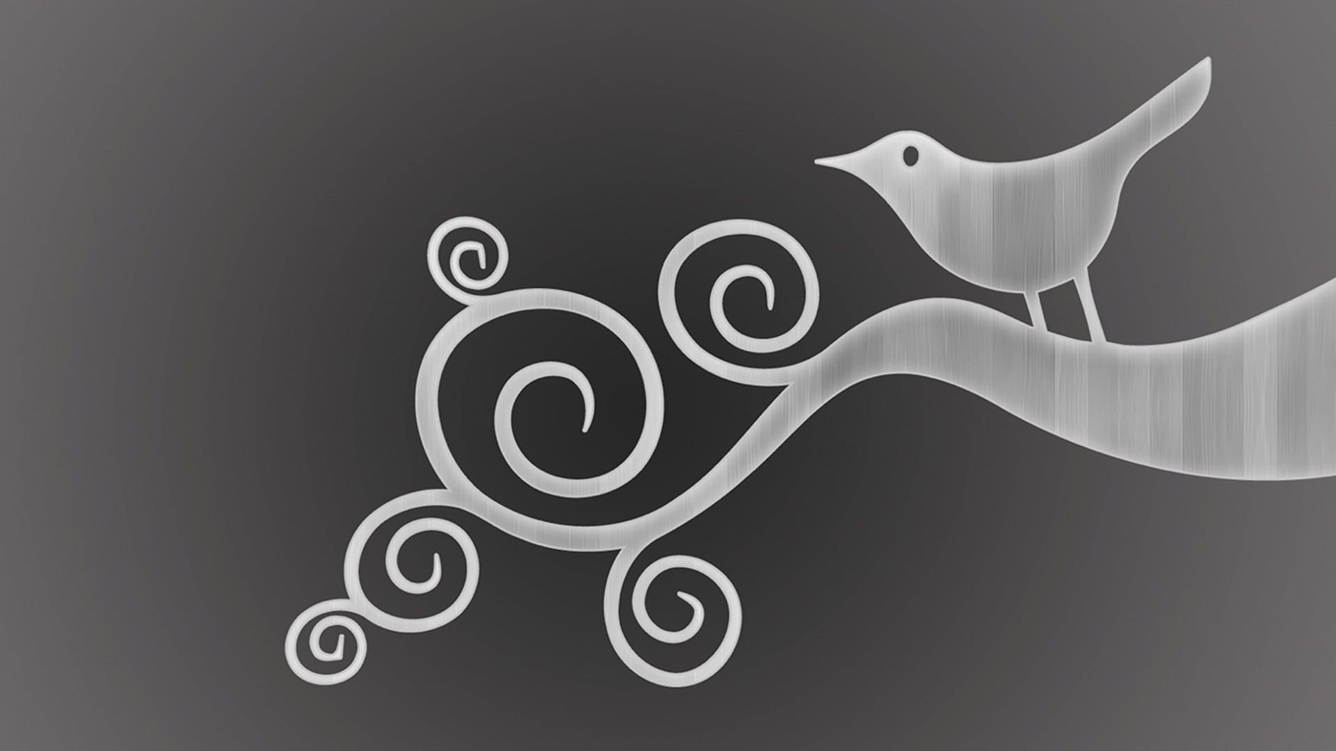 representation, black background, symbol, nature, minimalism, illustration, gray, birds, shape, bird, perching, studio shot, black color, design, no people, HD Wallpaper