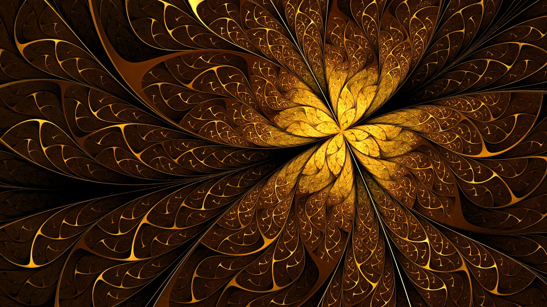 abstract, season, 1080P, vector, curled Up, directly above, line, close-up, gold, creativity, no people, computer Graphic, high angle view, abstraction, HD Wallpaper