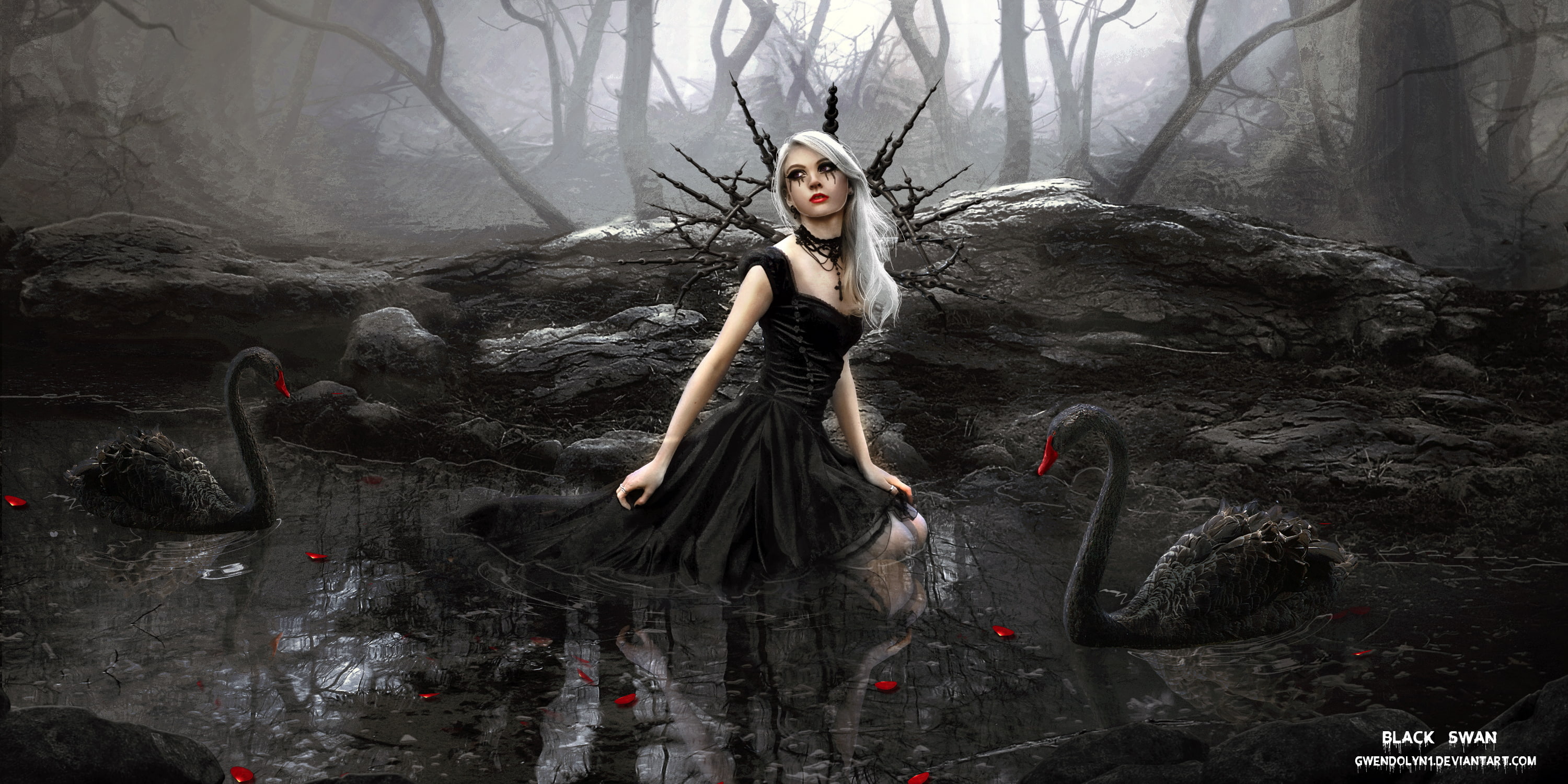 2K, dark, Black Swan, women, HD Wallpaper