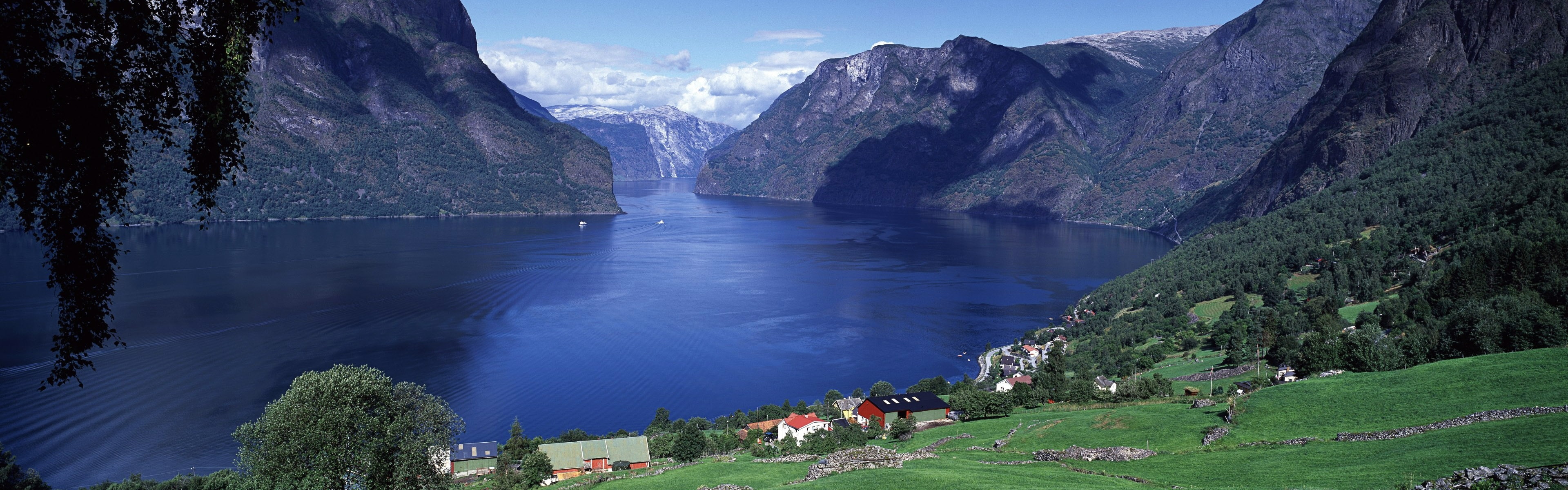 Fjordane, Aurlandsfjord, og, 4K, Norway, County, Sogn, HD Wallpaper