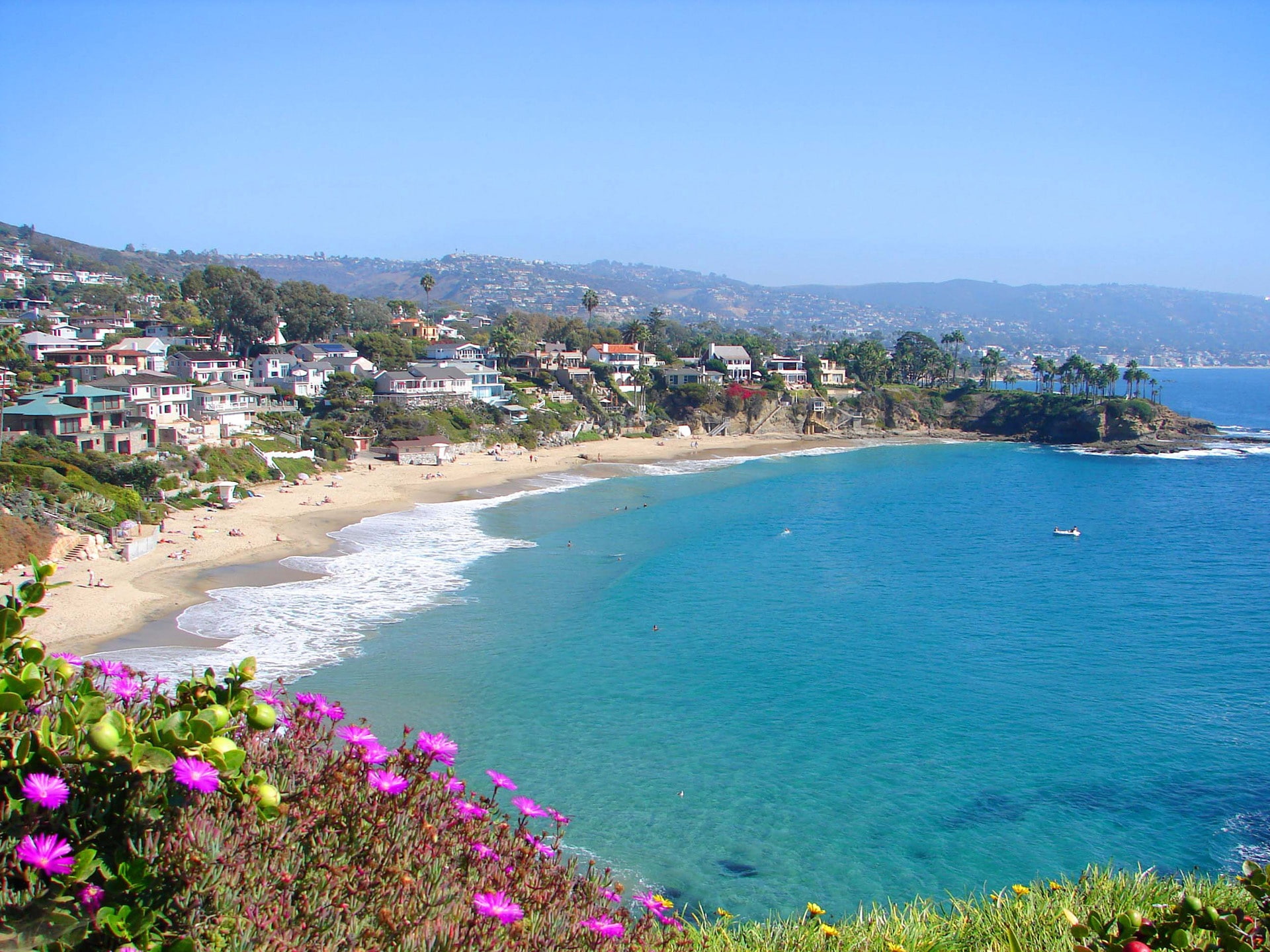 County, water, 1080P, City, body, Orange, Beach, cities, HD Wallpaper