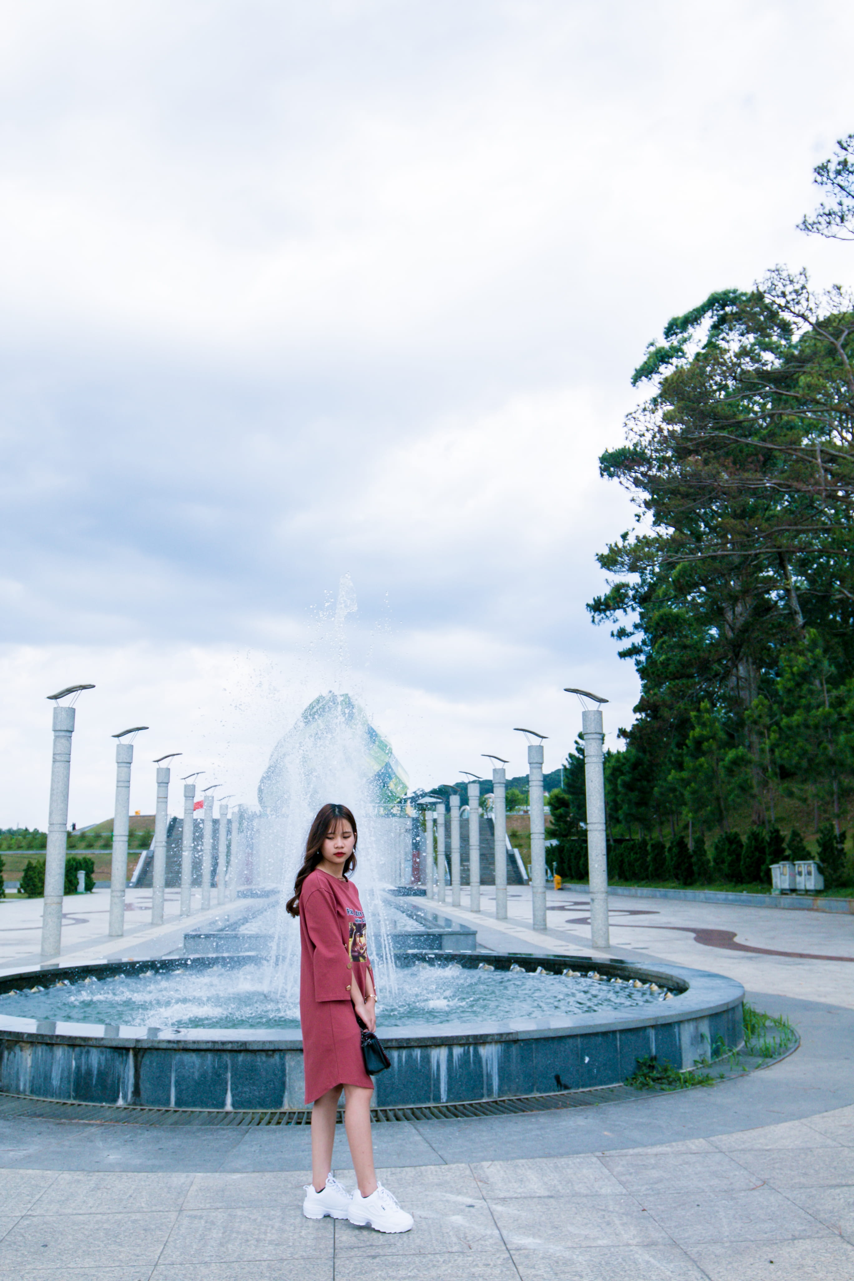 standing, girl, pretty, dress, beautiful, women, lifestyles, casual clothing, day, young women, real people, park, 4K, daylight, leisure activity, pose, Phone HD Wallpaper