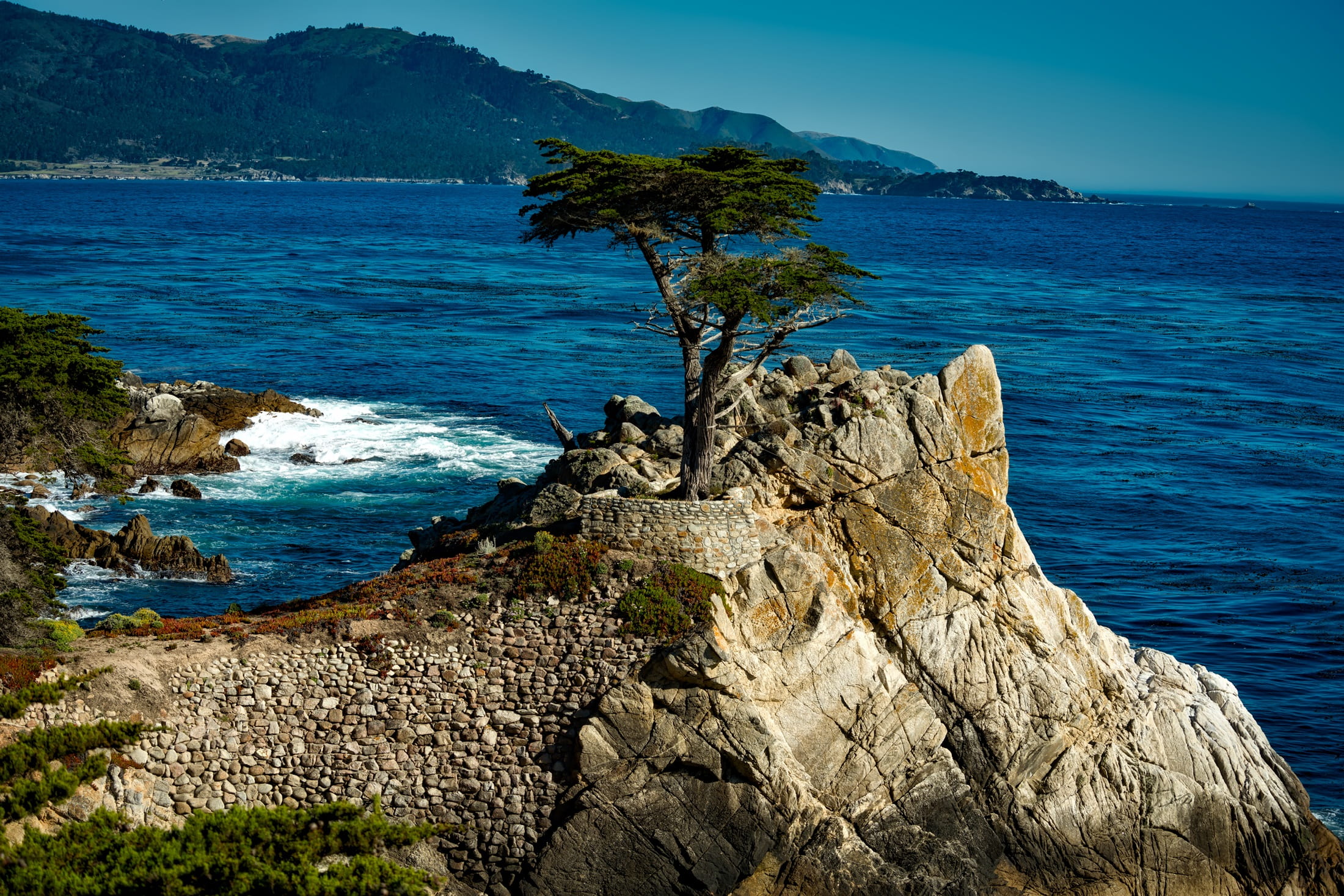 rocky, landscape, rock, solid, rock - object, photo, coastline, sea, holiday, land, mountains, california, tranquil scene, ocean, cliff, beautiful, lone, HD Wallpaper