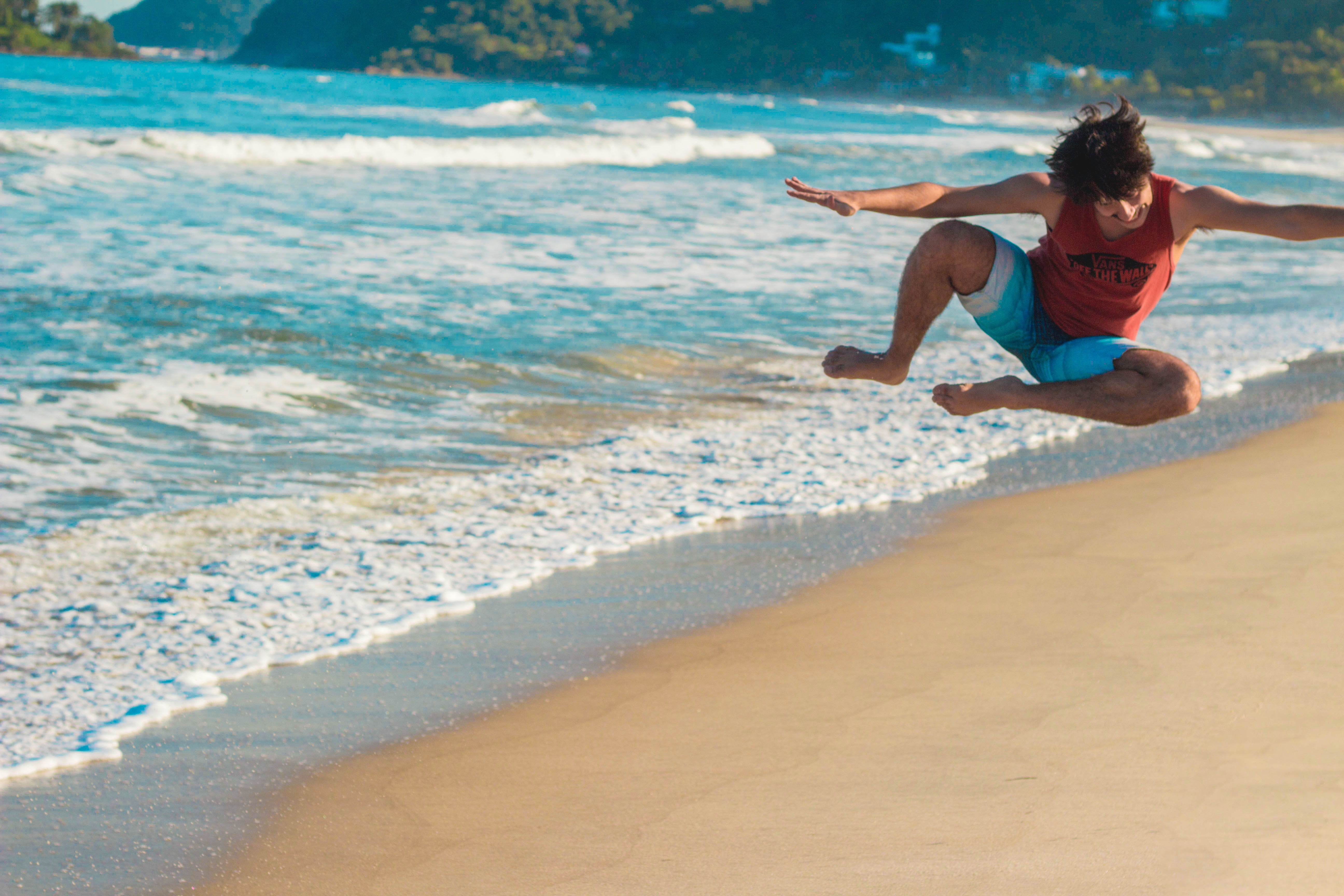 motion, depth of field, seashore, ocean, sport, men, summer, vacation, surf, water, seaside, leisure activity, person, leisure, aquatic sport, seascape, HD Wallpaper