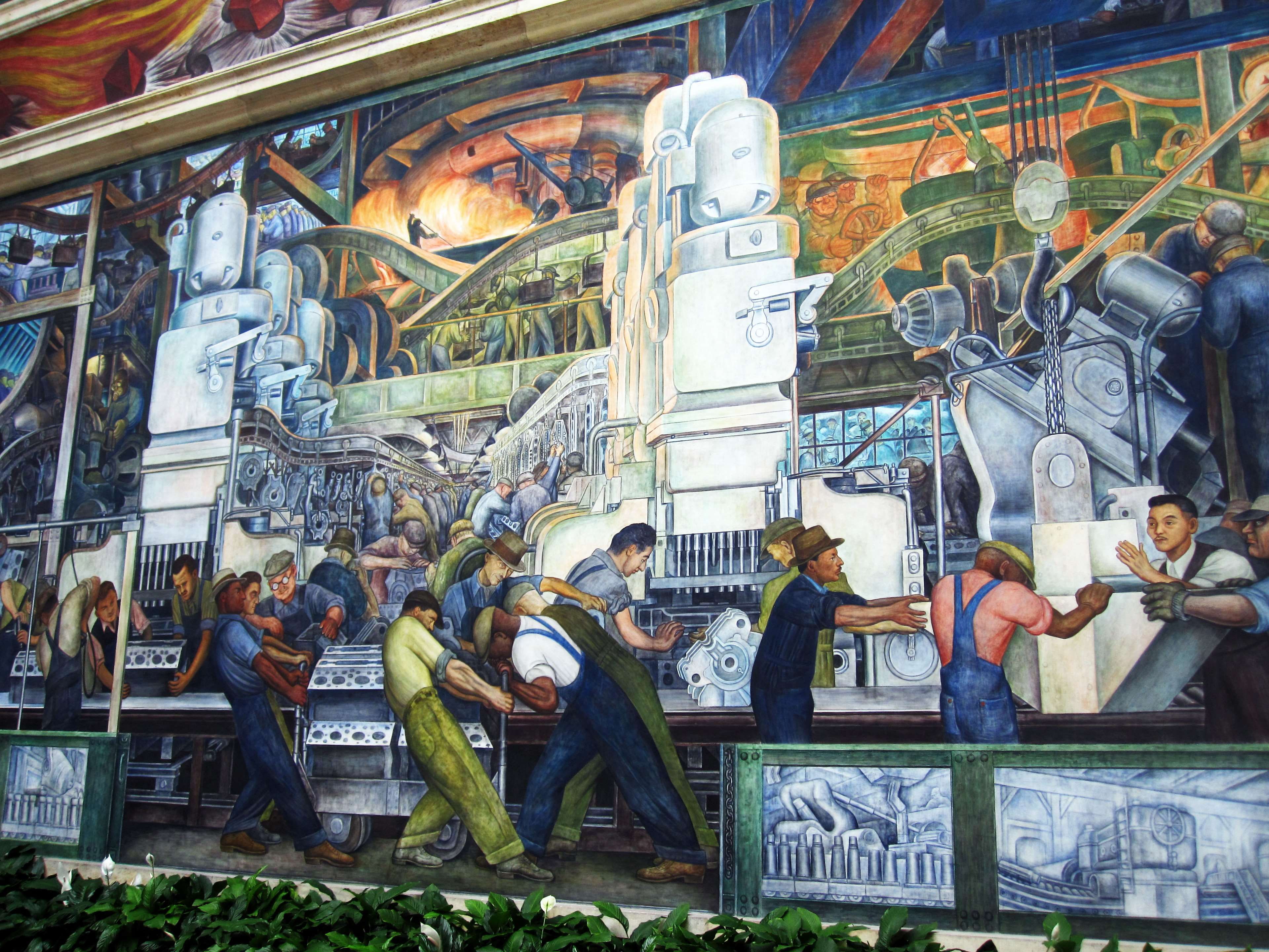 women, choice, 4K, human representation, art and craft, group, male likeness, shopping, people, diego rivera, dia, mural, built structure, men, creativity, HD Wallpaper