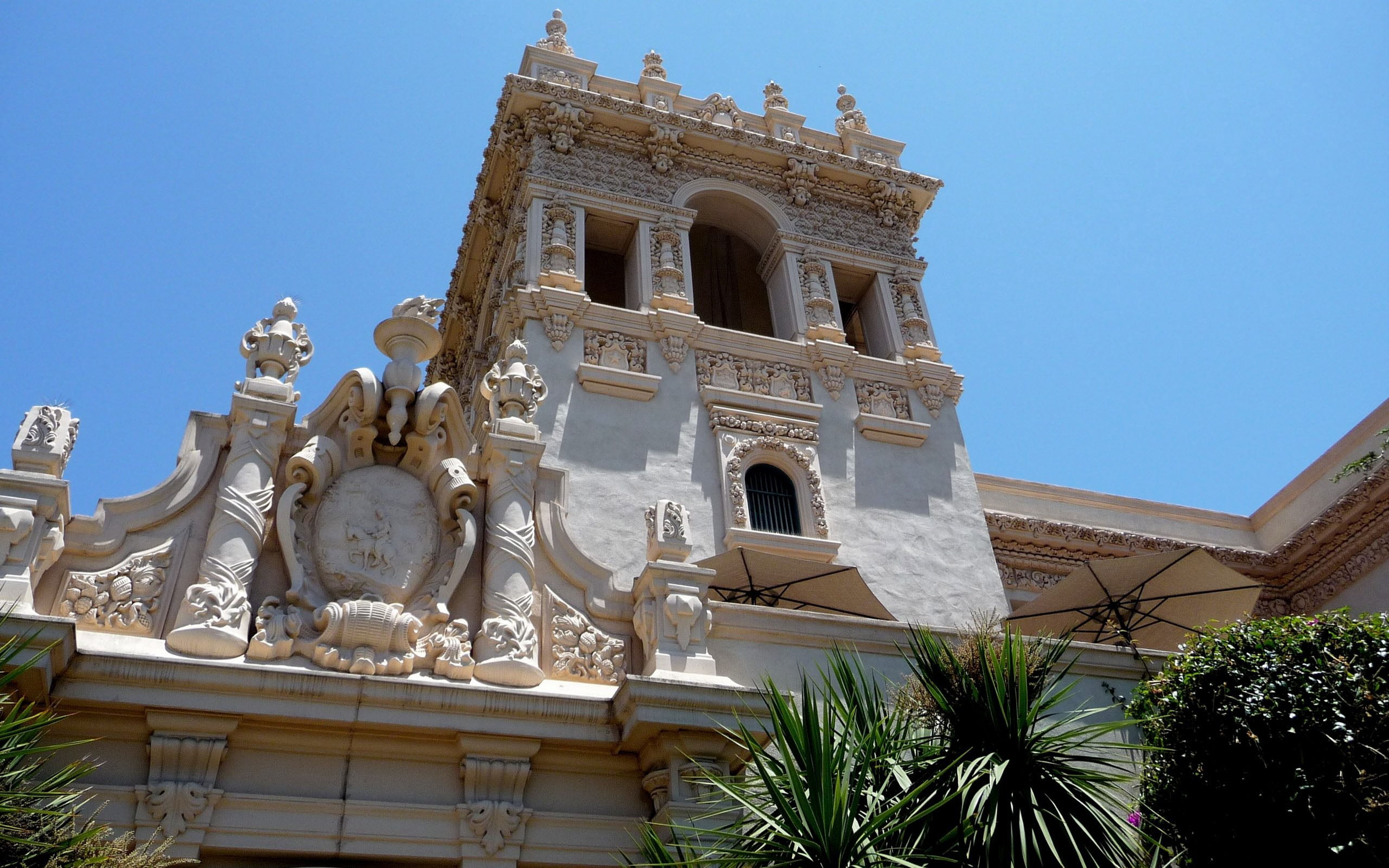 tree, balboa park, built Structure, no people, clear sky, building Exterior, day, usa, religion, place of worship, low angle view, belief, blue, san diego, HD Wallpaper