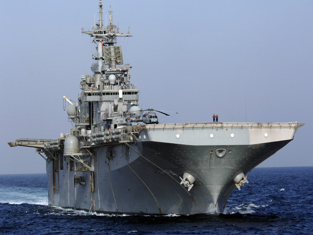 transportation, warship, uss boxer, business, 480P, no people, nature, water, horizon, aggression, day, shipping, vehicle, navy, sea, ship, sky, military, HD Wallpaper