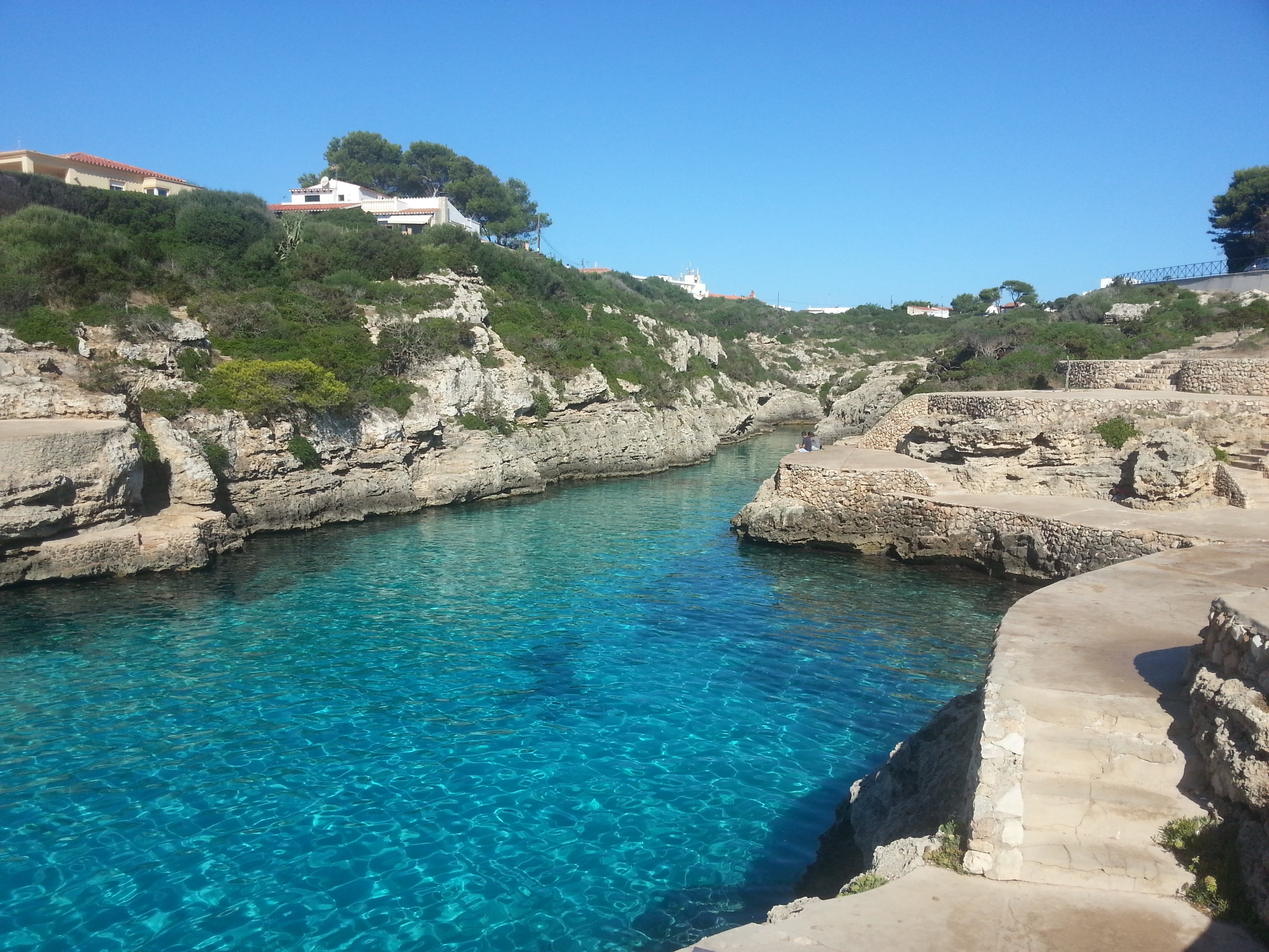 swimming pool, land, beauty in nature, no people, scenics - nature, tranquility, plant, rock - object, outdoors, sea, nature, sunlight, day, sky, 2K, tree, HD Wallpaper