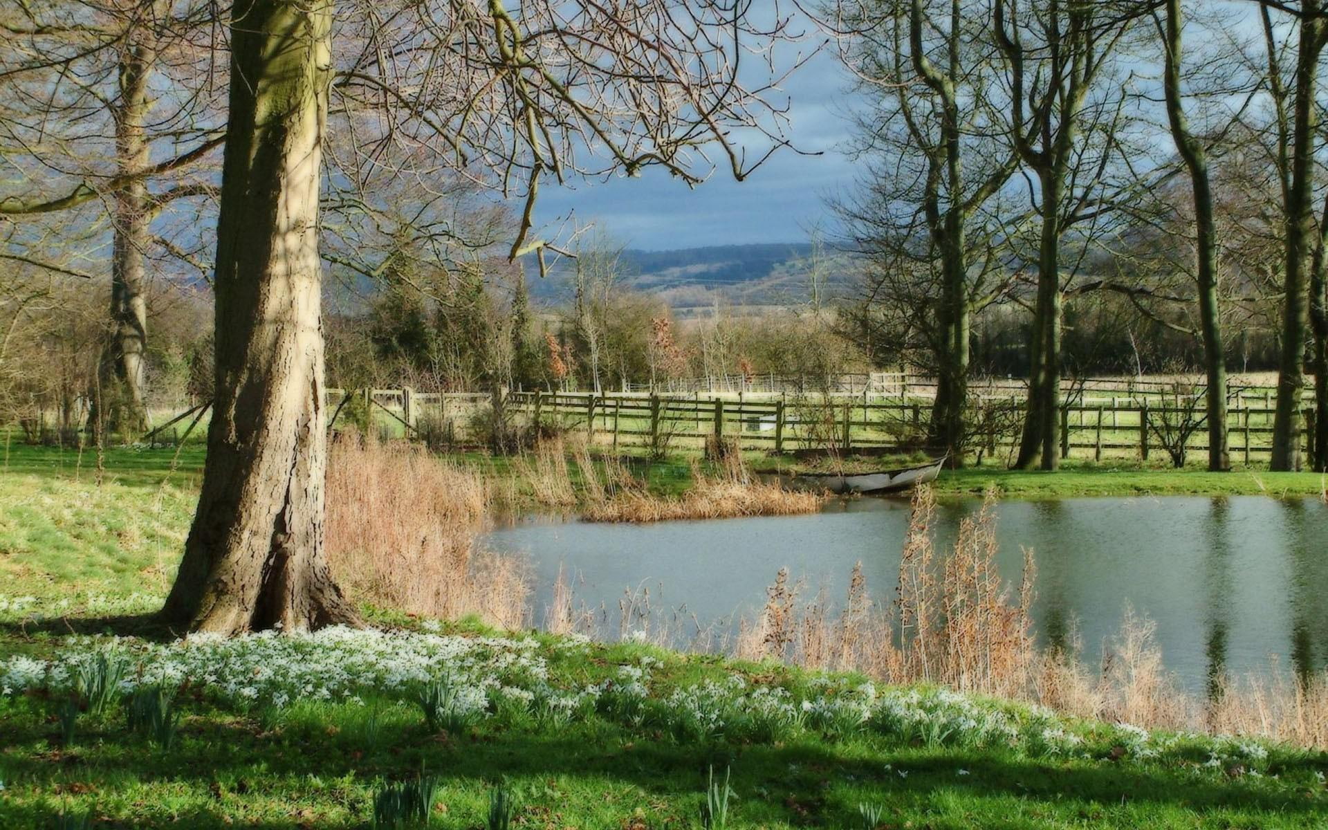 nature, gallery, landscapes, spring, 1080P, trees, lakes, picture, parks, HD Wallpaper