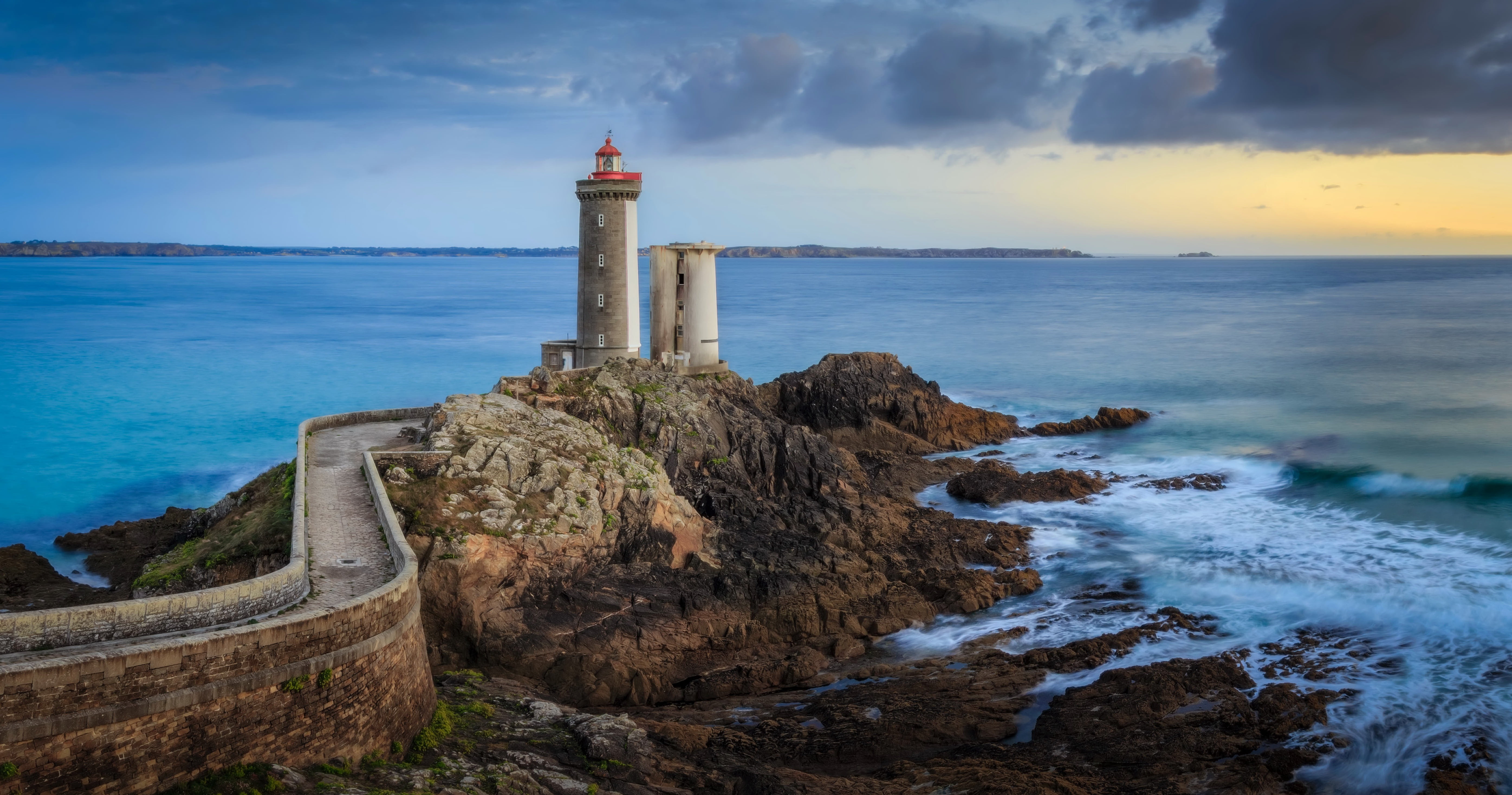 lighthouse, ocean, hdr, Phare du petit minou, 5K, HD Wallpaper
