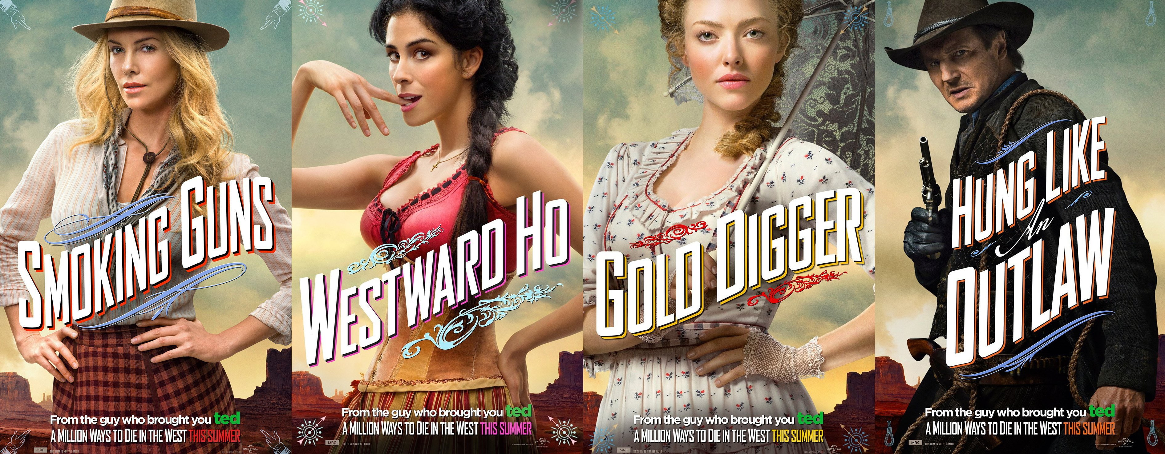 western, die, west, ways, charlize, film, theron, million, comedy, 2K, HD Wallpaper