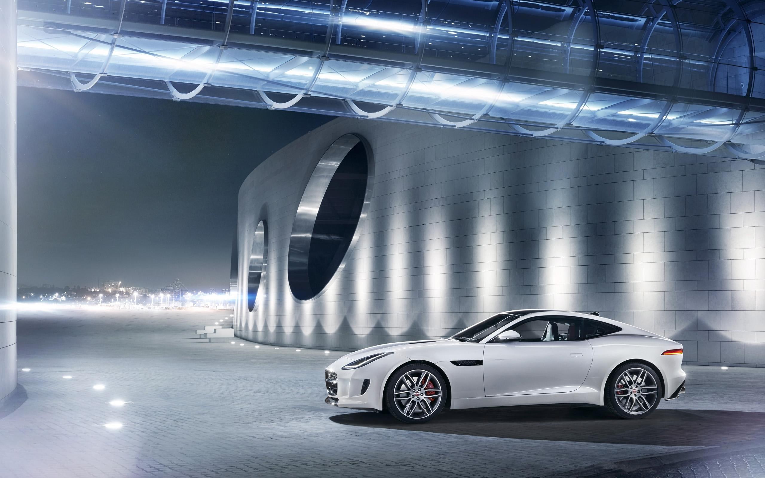 cars, 2K, jaguar, type, f, 2014, gray, coupe, r, HD Wallpaper