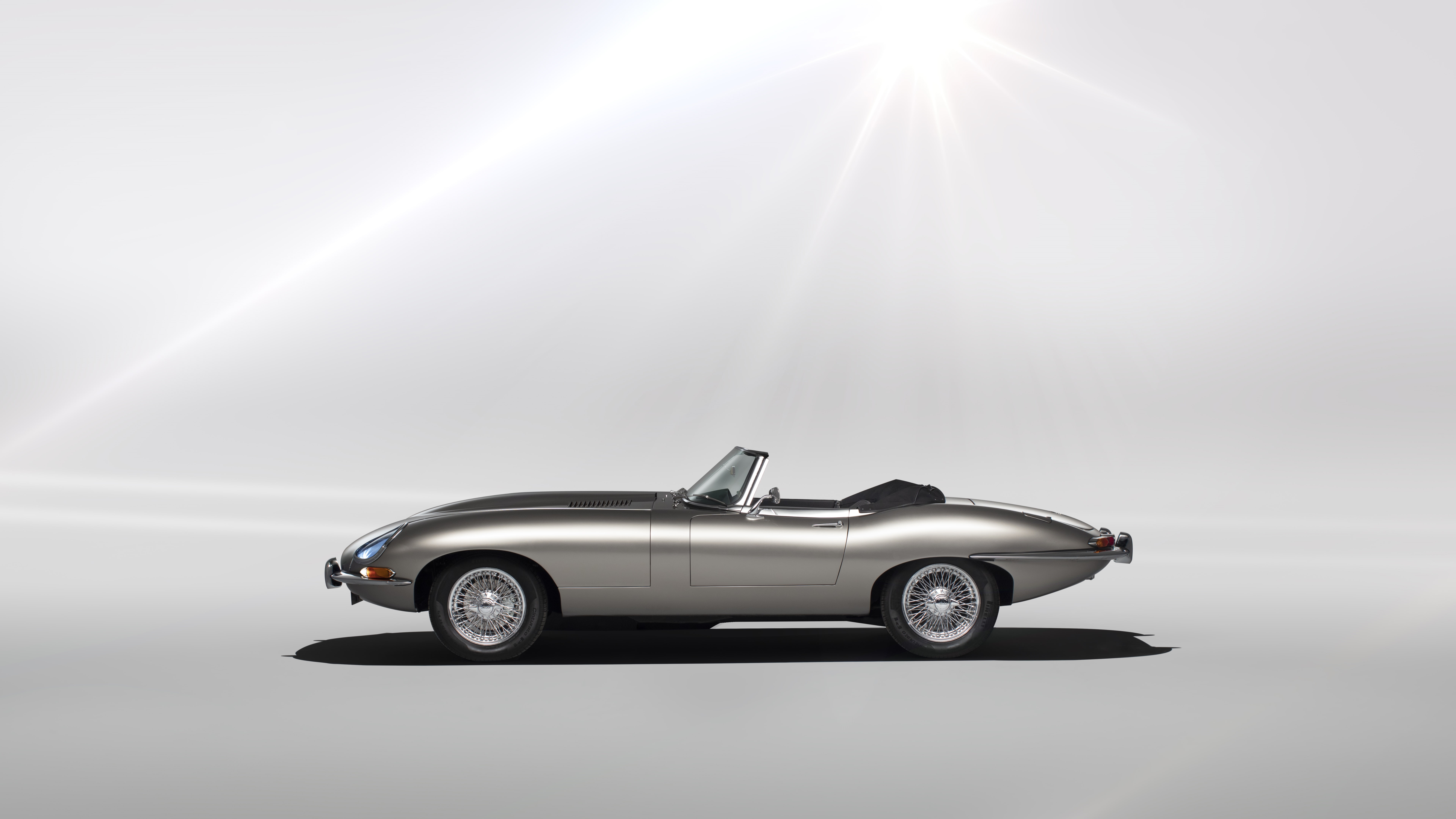 luxury car, 8K, jaguar, 8k uhd, classic car, electric car, jaguar e-type, jaguar e-type zero, HD Wallpaper
