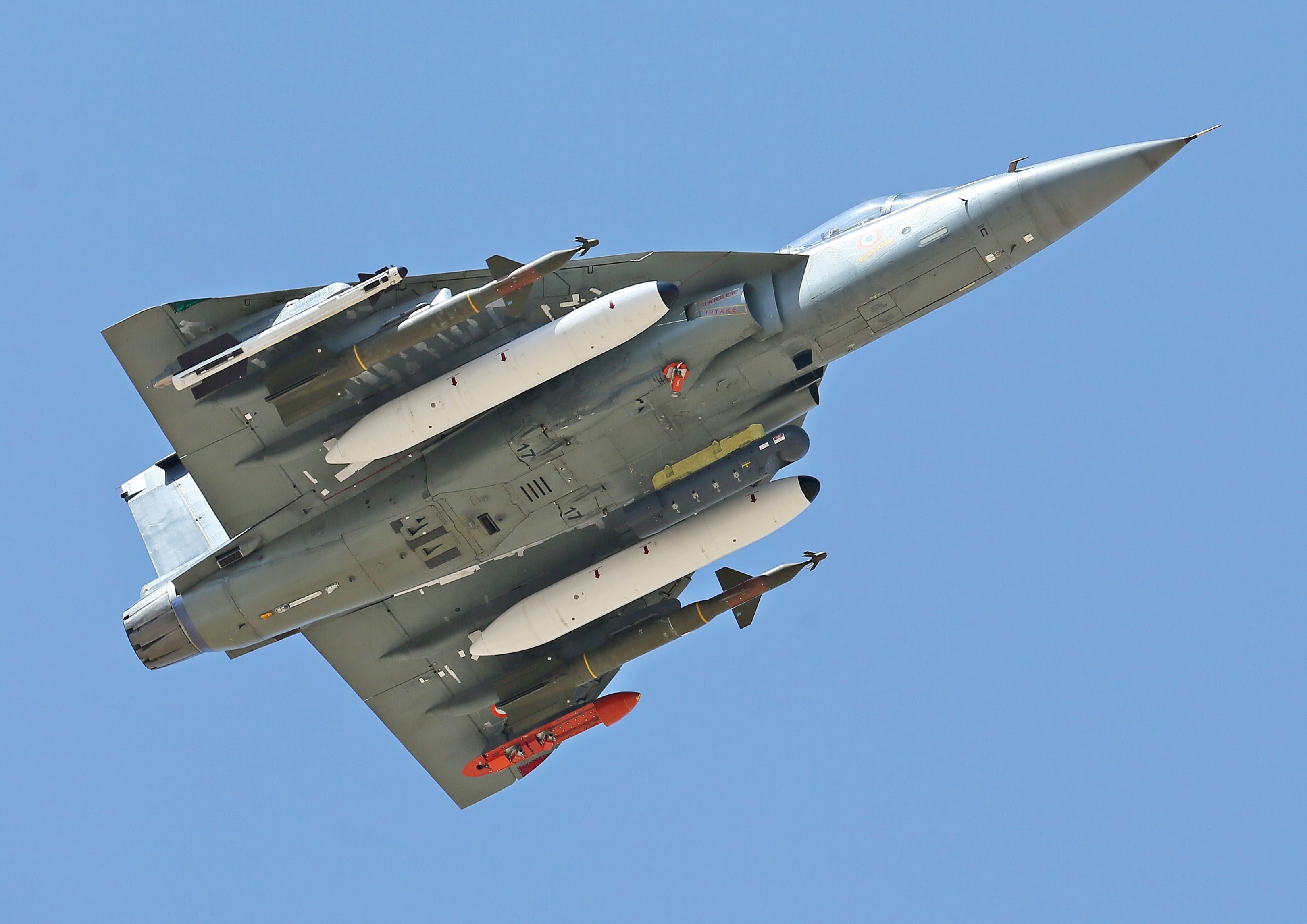 Indian Air Force, sky, aggression, nature, air force, clear sky, plane, military, air vehicle, on the move, airplane, flying, war, navy, no people, weapon, HD Wallpaper