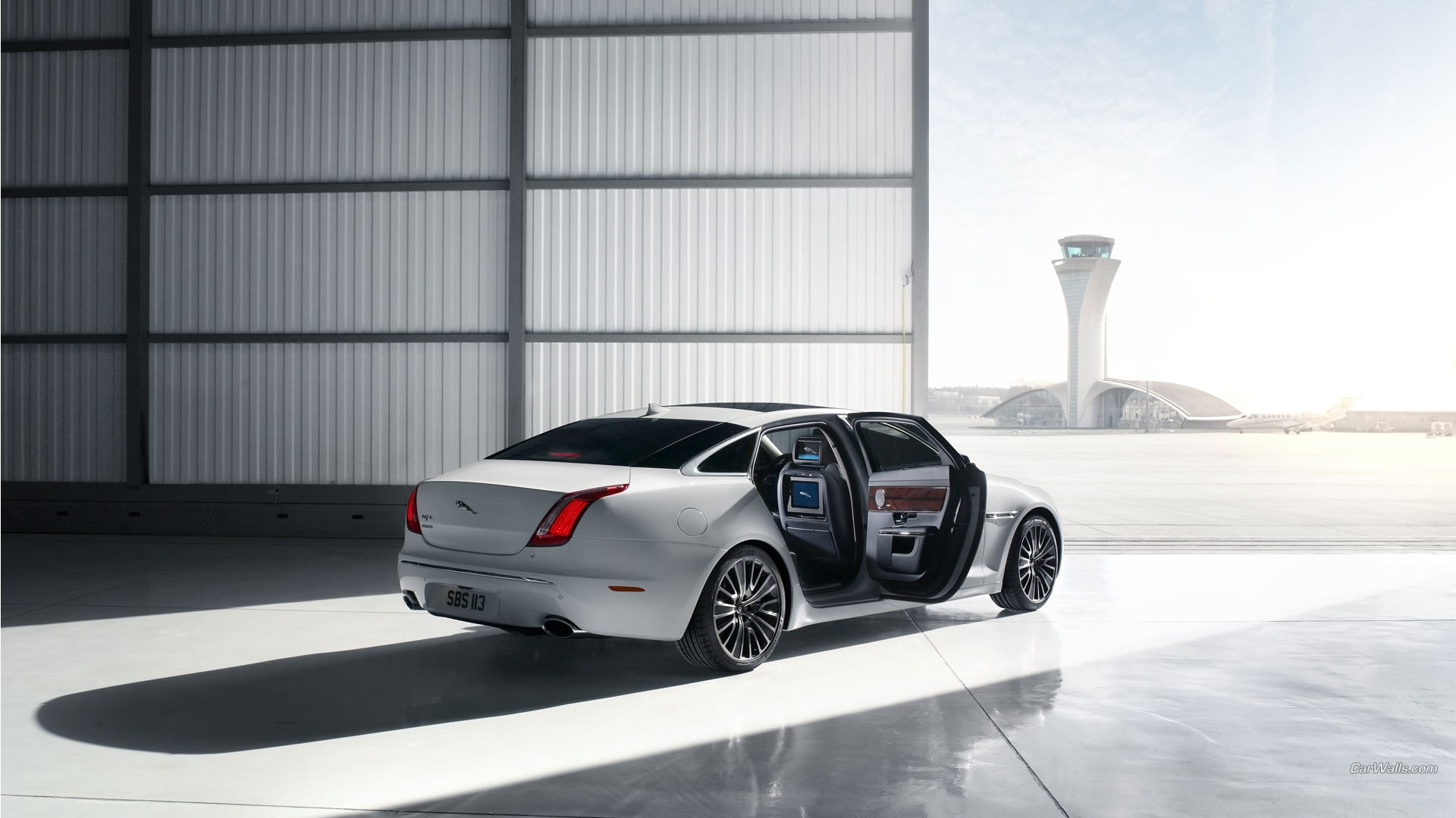 vehicle, motor vehicle, Jaguar, wealth, flooring, 1080P, sports car, mode of transportation, sports race, Jaguar XJ, competition, racecar, white cars, HD Wallpaper