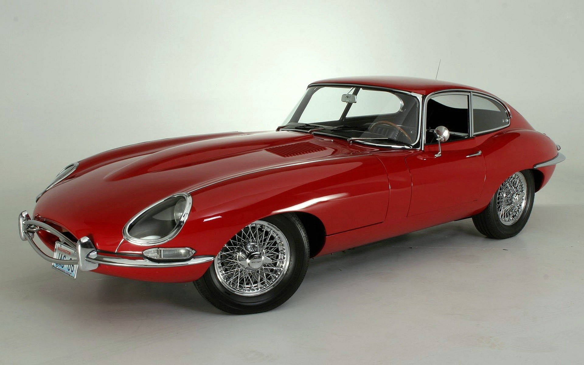 retro Styled, design, modern, shiny, silver colored, wealth, 1961, land Vehicle, front View, luxury, collectors Car, convertible, type jaguar, e, red, indoors, HD Wallpaper