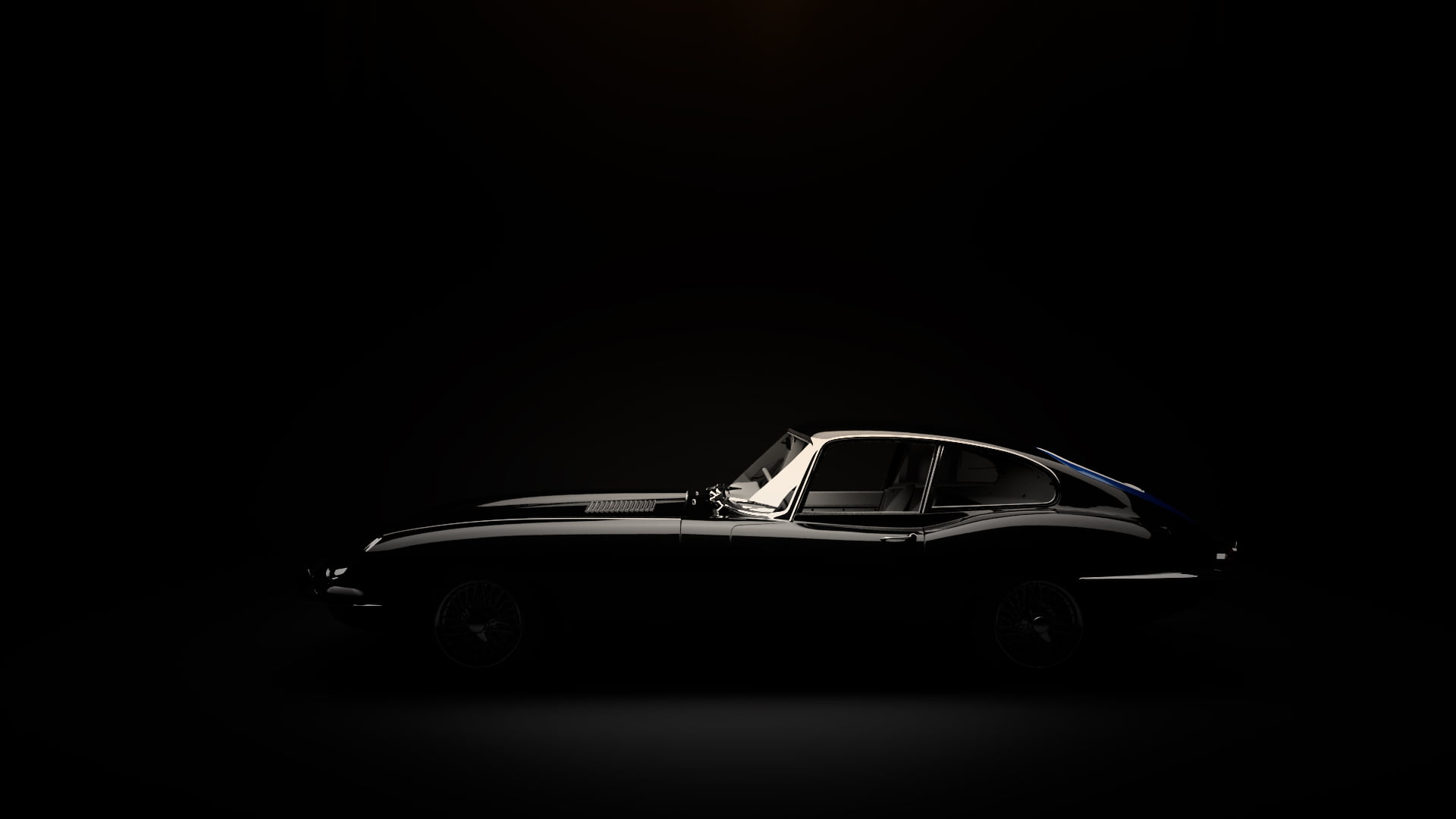 studio shot, side view, motor vehicle, dark, elegance, car, retro styled, type-e, luxury, coupe, cut out, automonile, no people, jaguar, night, 1080P, HD Wallpaper