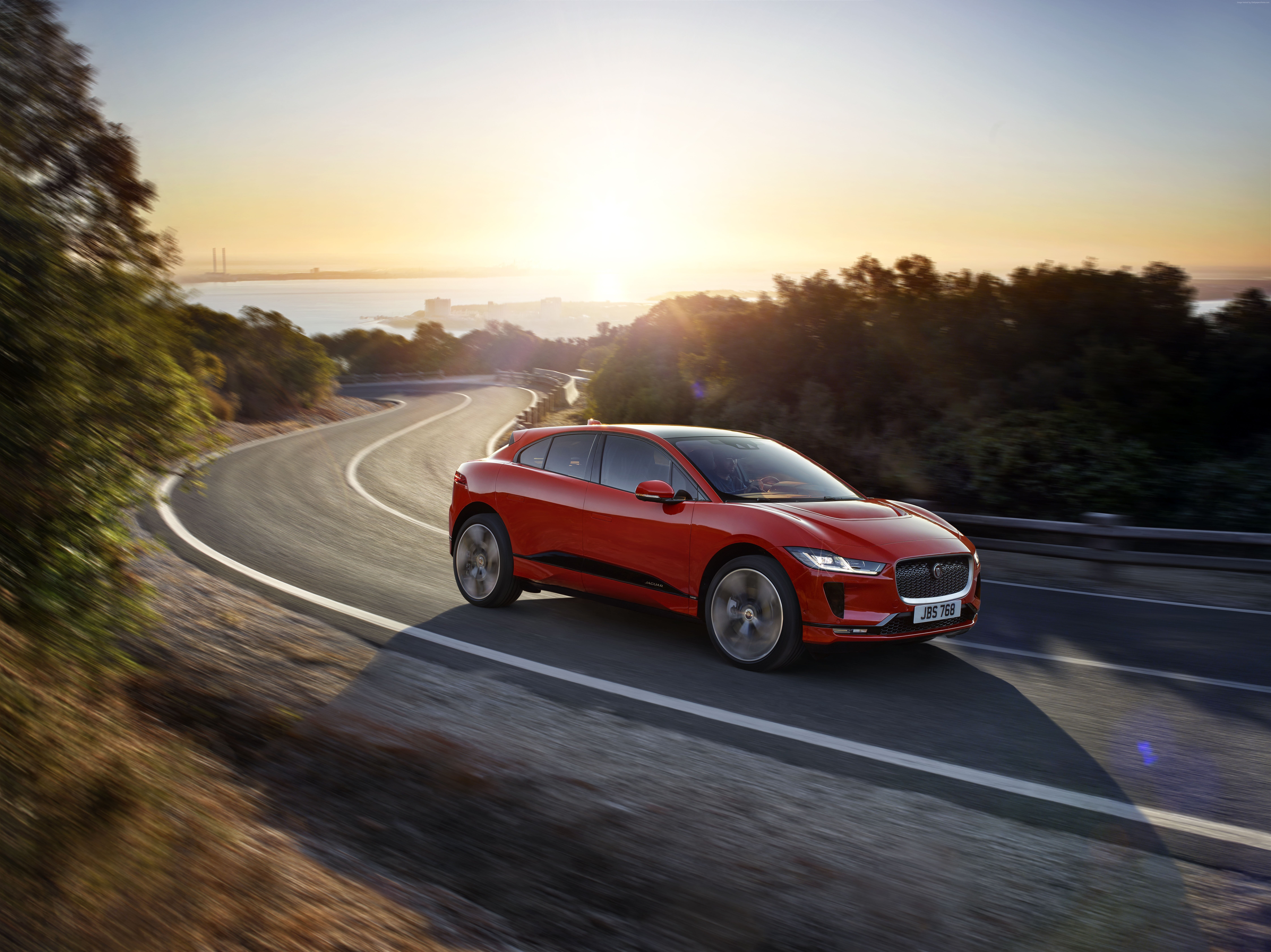 Jaguar I-Pace, electric car, 8K, 8k, HD Wallpaper