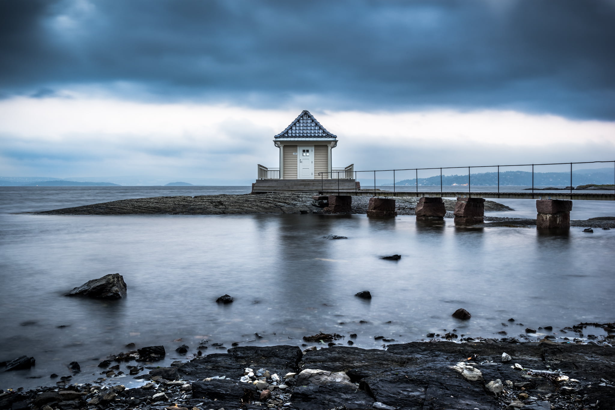 brown, coastline, landscape, fe, body of water, clouds, surrounded, motion, Travel photography, Oslo, travel, long exposure, sea, beach, a7, Akershus, photo, HD Wallpaper
