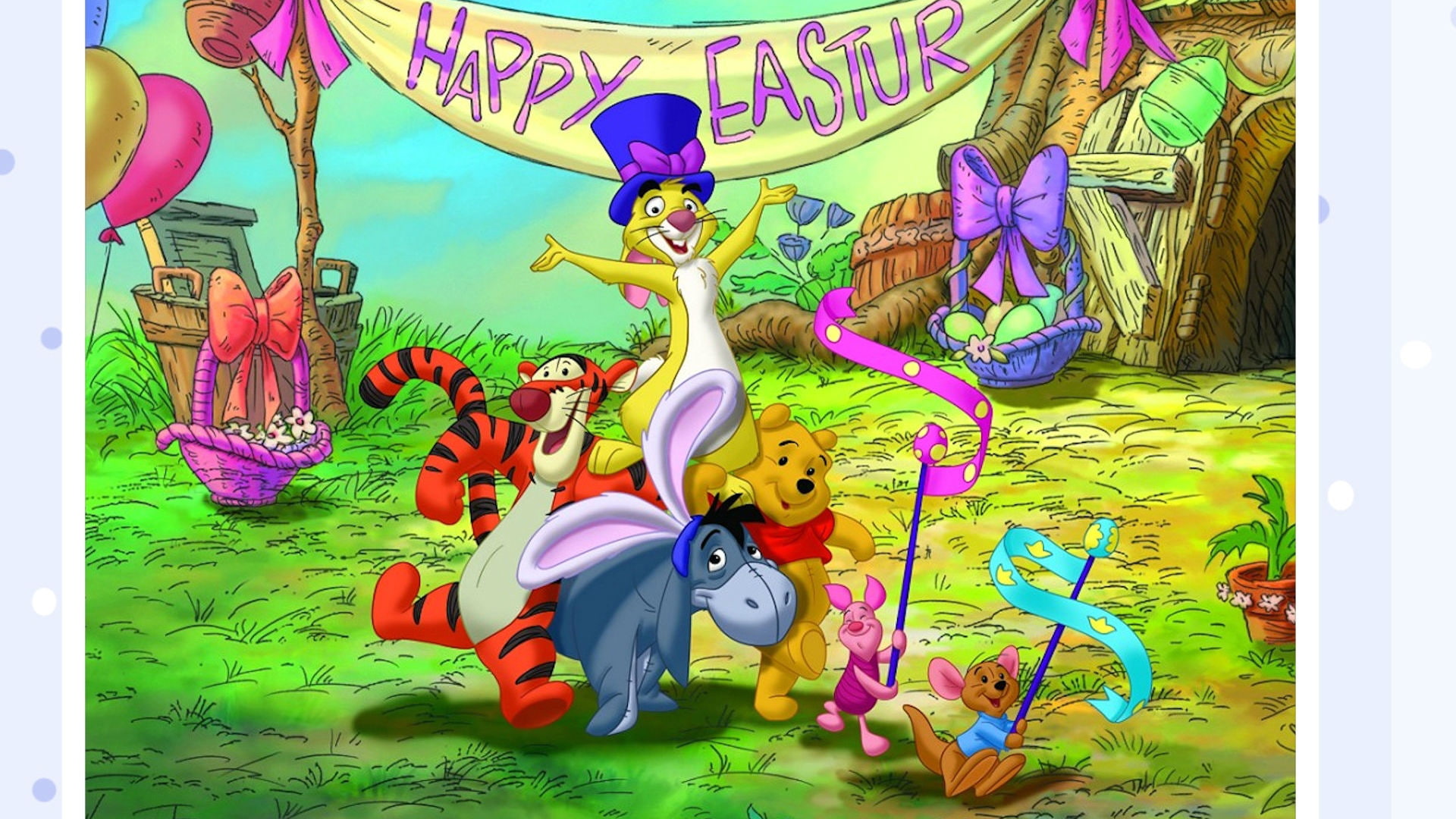 1080P, disney, winnie, pooh, easter, HD Wallpaper