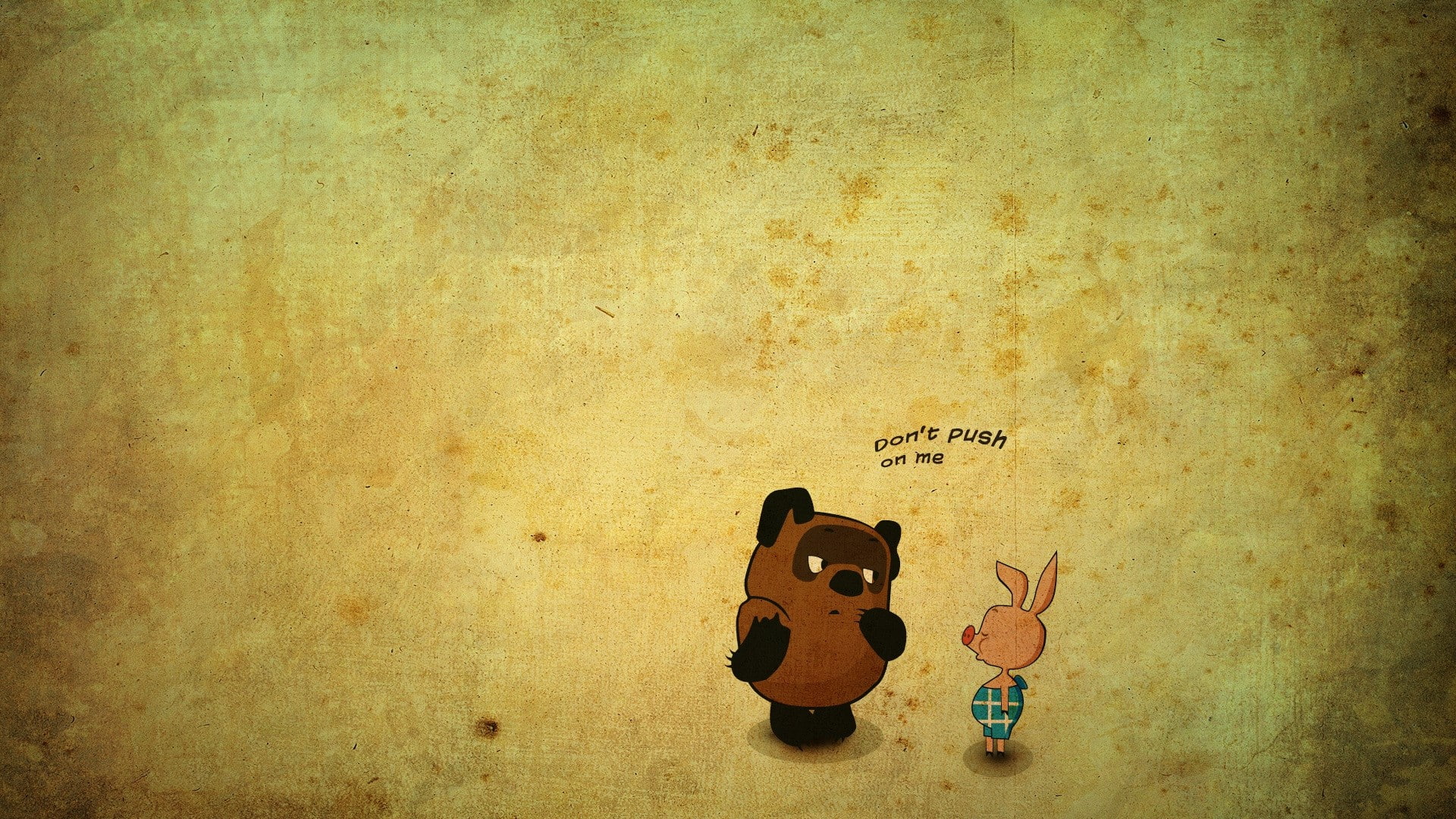 no people, grunge, Cartoons, Drawing, close-up, copy space, art and craft, textured effect, paper, Winnie the pooh, music, old, weathered, text, textured, HD Wallpaper
