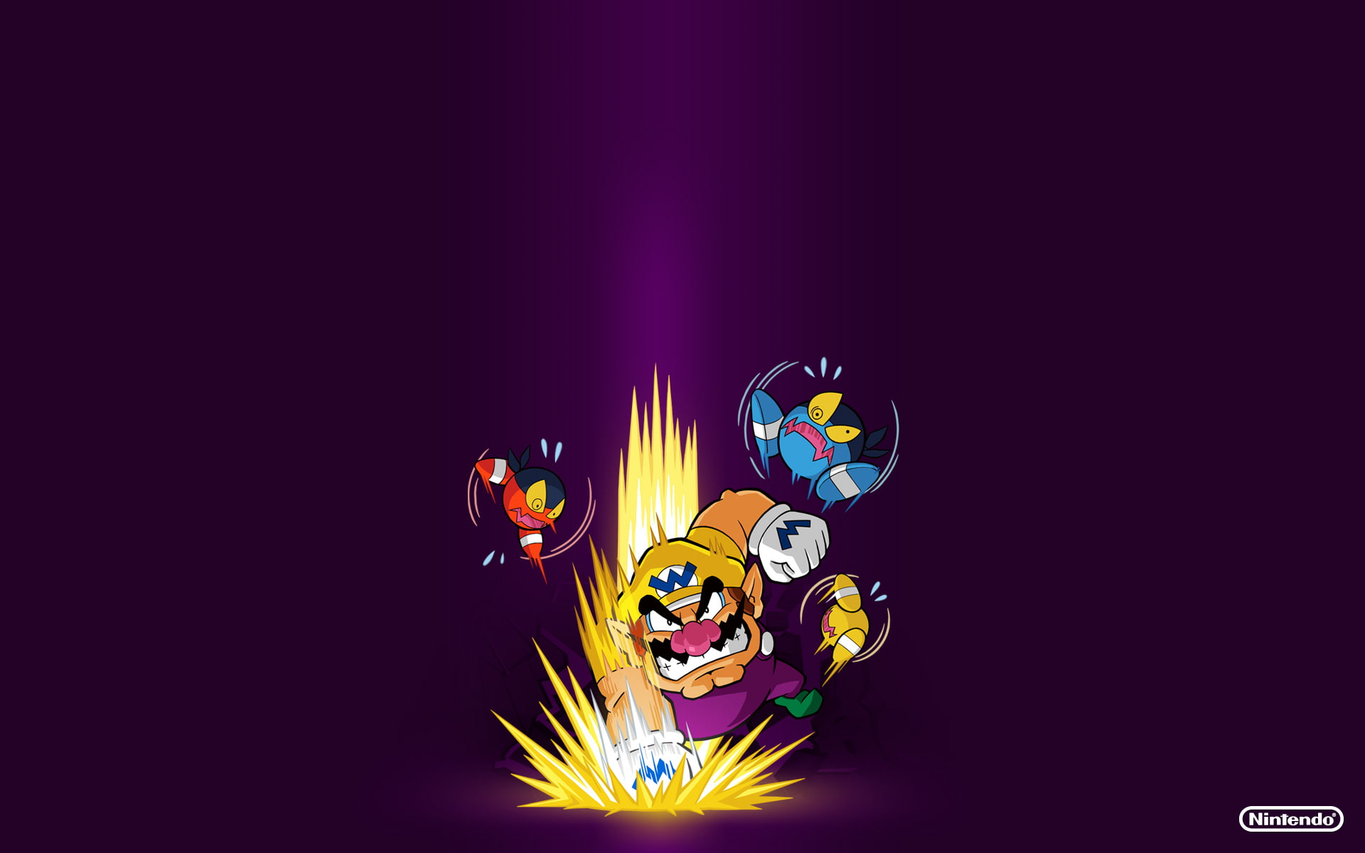 1080P, purple, wario, mario, hd, video games, HD Wallpaper