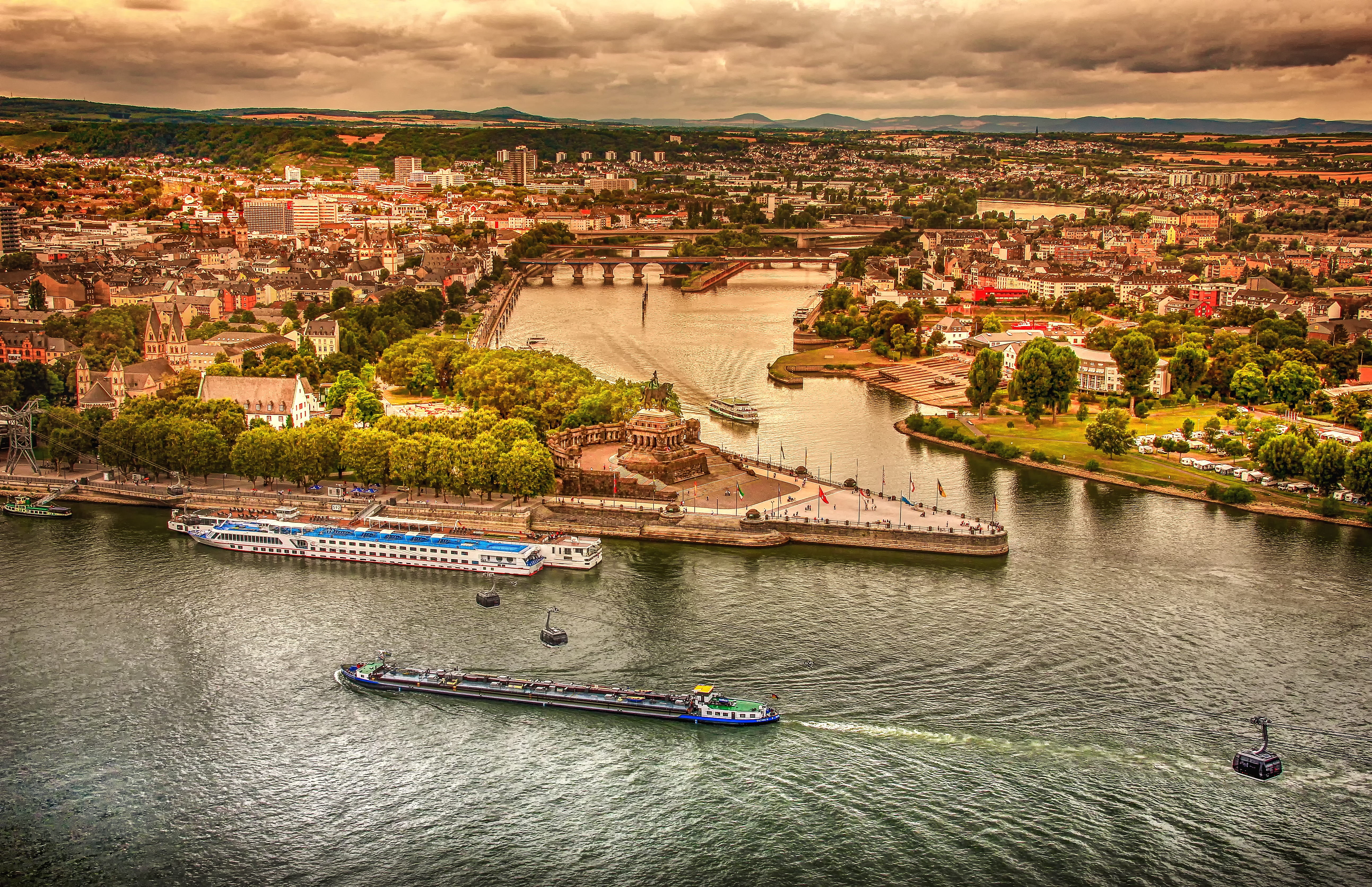 sky, near, tourist attraction, aerial, germany, tourism, statue, travel, water, architecture, body, transportation, sachsen, no people, cityscape, nature, HD Wallpaper