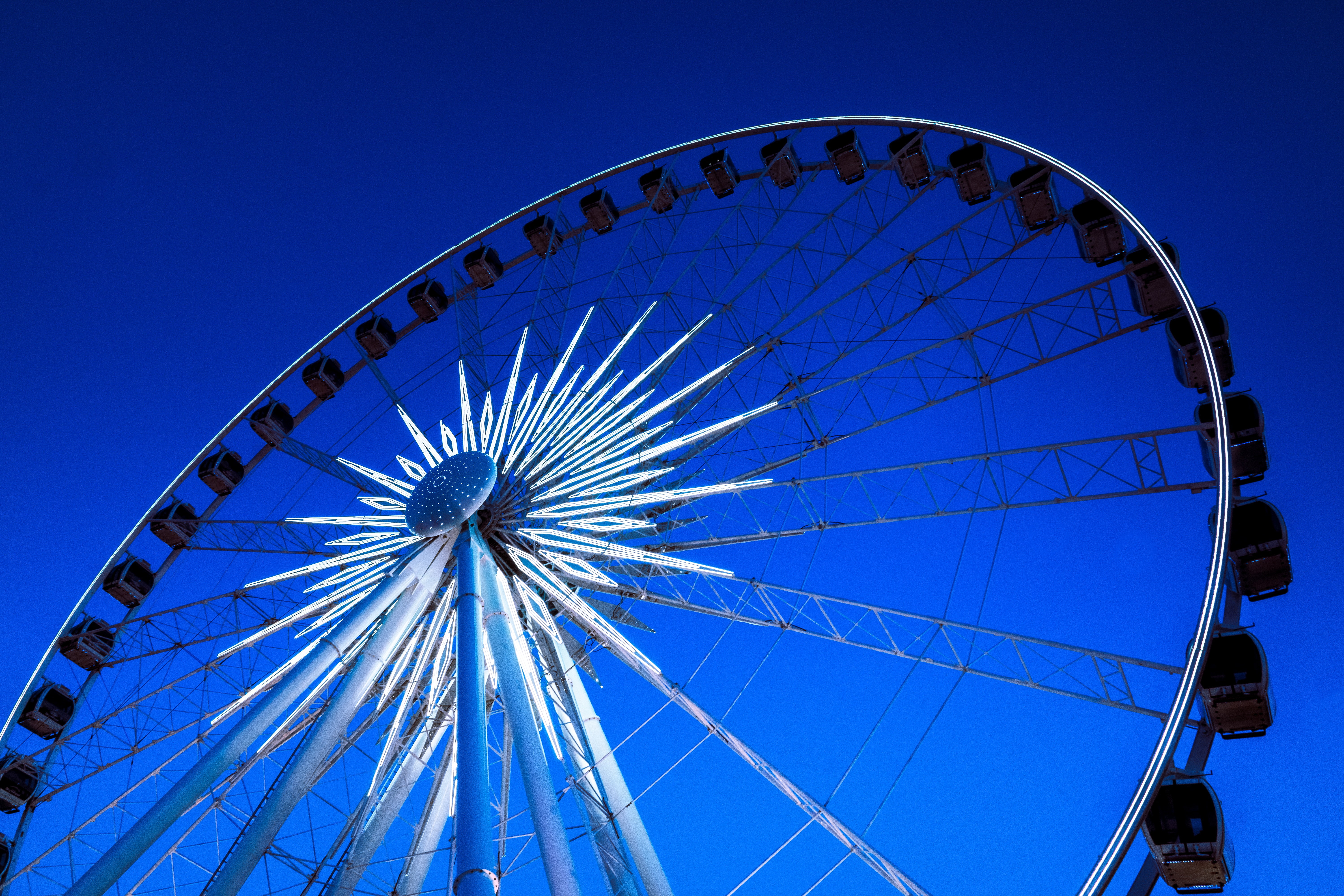 Ferris wheel, 5K, sky, ferris, wheel, Niagara SkyWheel, calm, Canada, 4K, Niagara Falls, HD Wallpaper
