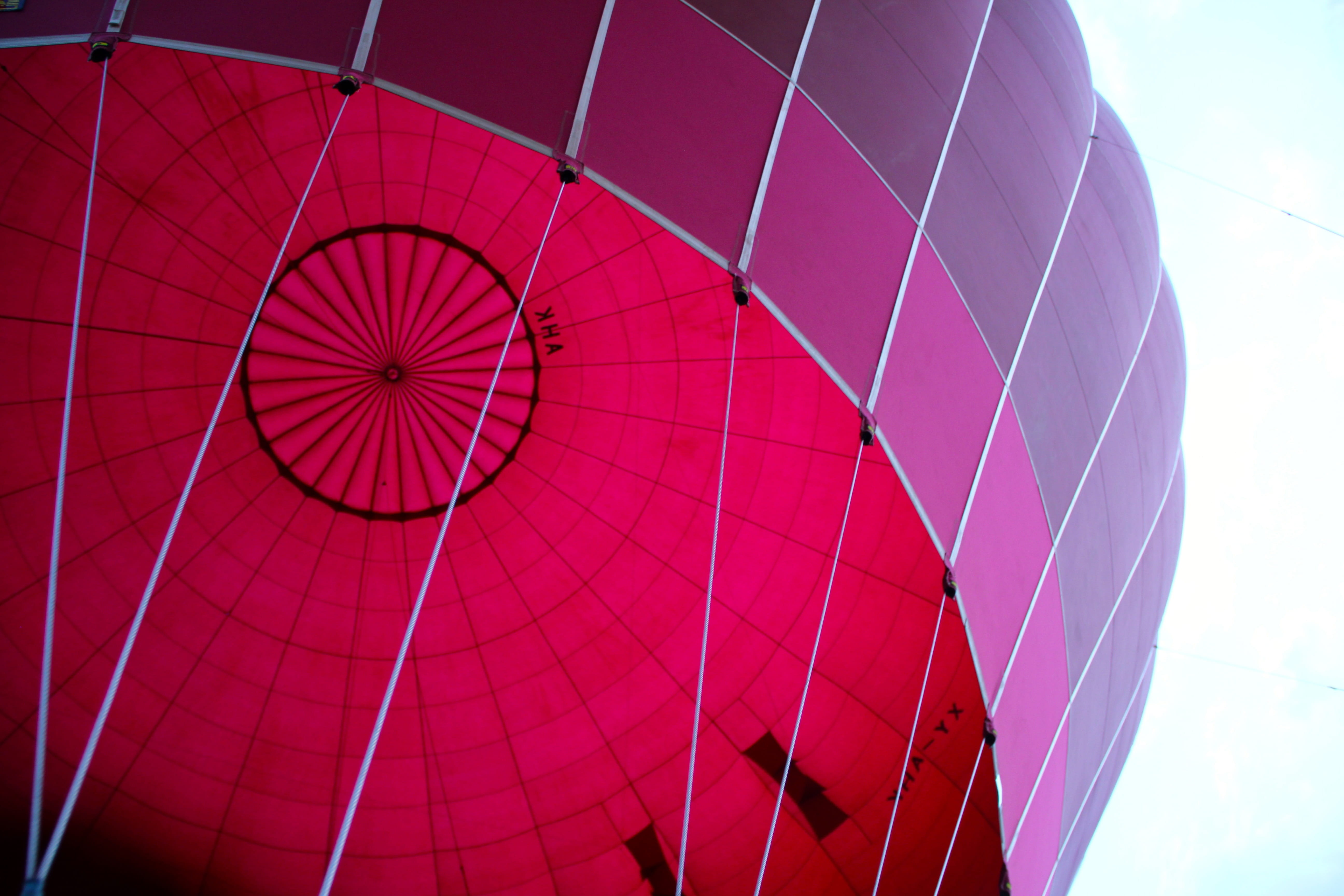 no people, sport, sky, hot air balloon ride, flying, pink color, red, Hot Air Balloon, balloon, mid-air, ballooning, myanmar, low angle view, hot air balloon rides, HD Wallpaper