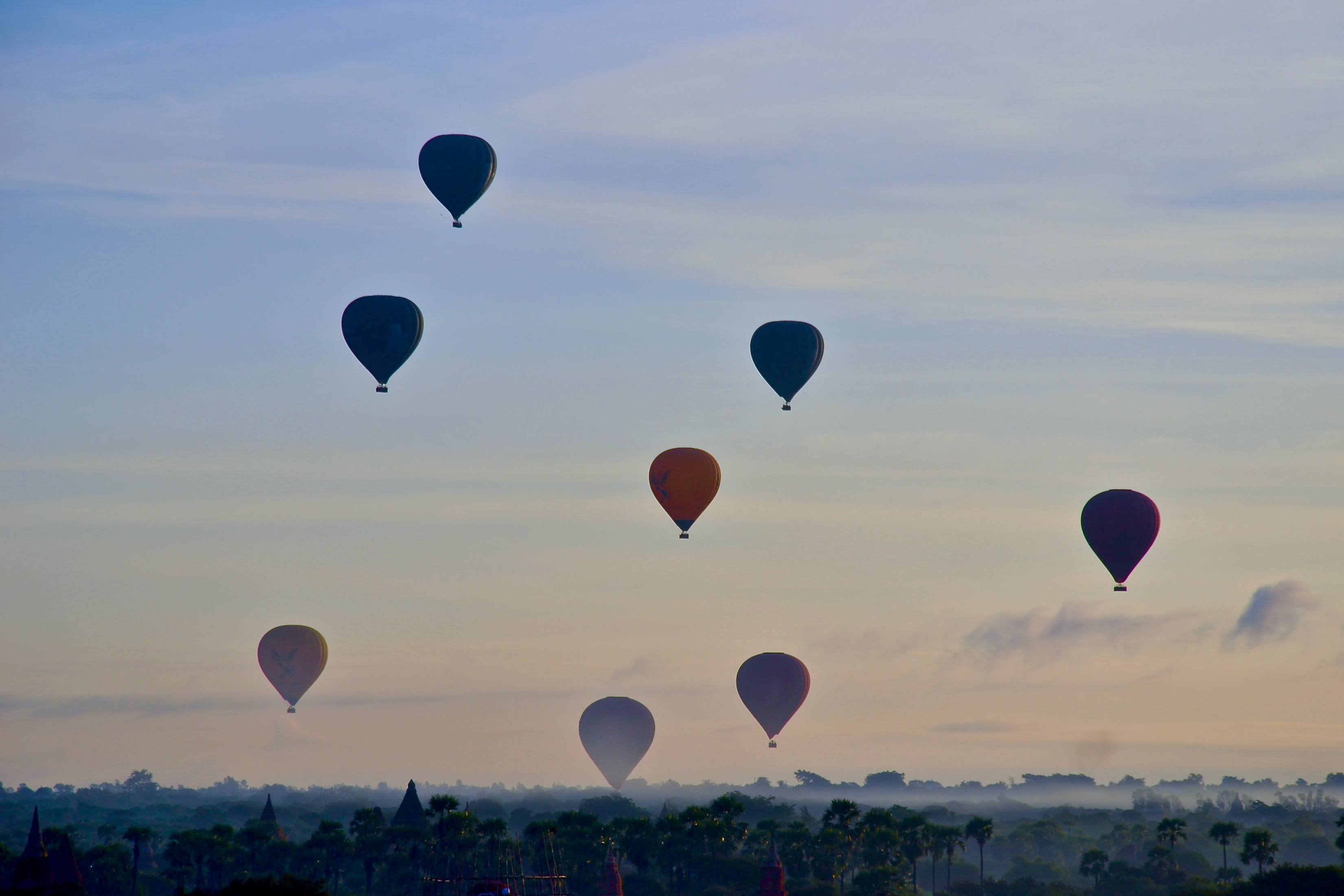 hair, mid-air, light, flying, transportation, ball, nature, travel, hot, extreme sports, water, no people, adventure, outdoors, balloon, beauty in nature, HD Wallpaper