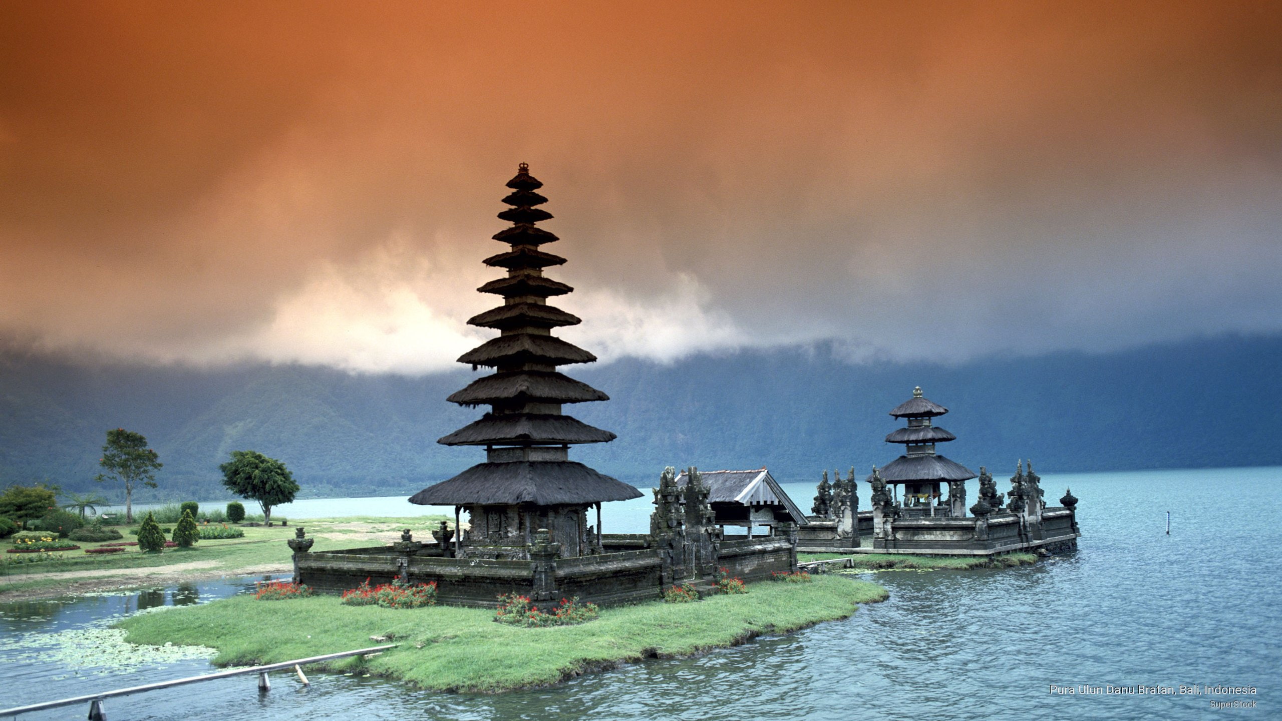 2K, indonesia, bratan, danu, Asia, pura, ulun, bali, HD Wallpaper