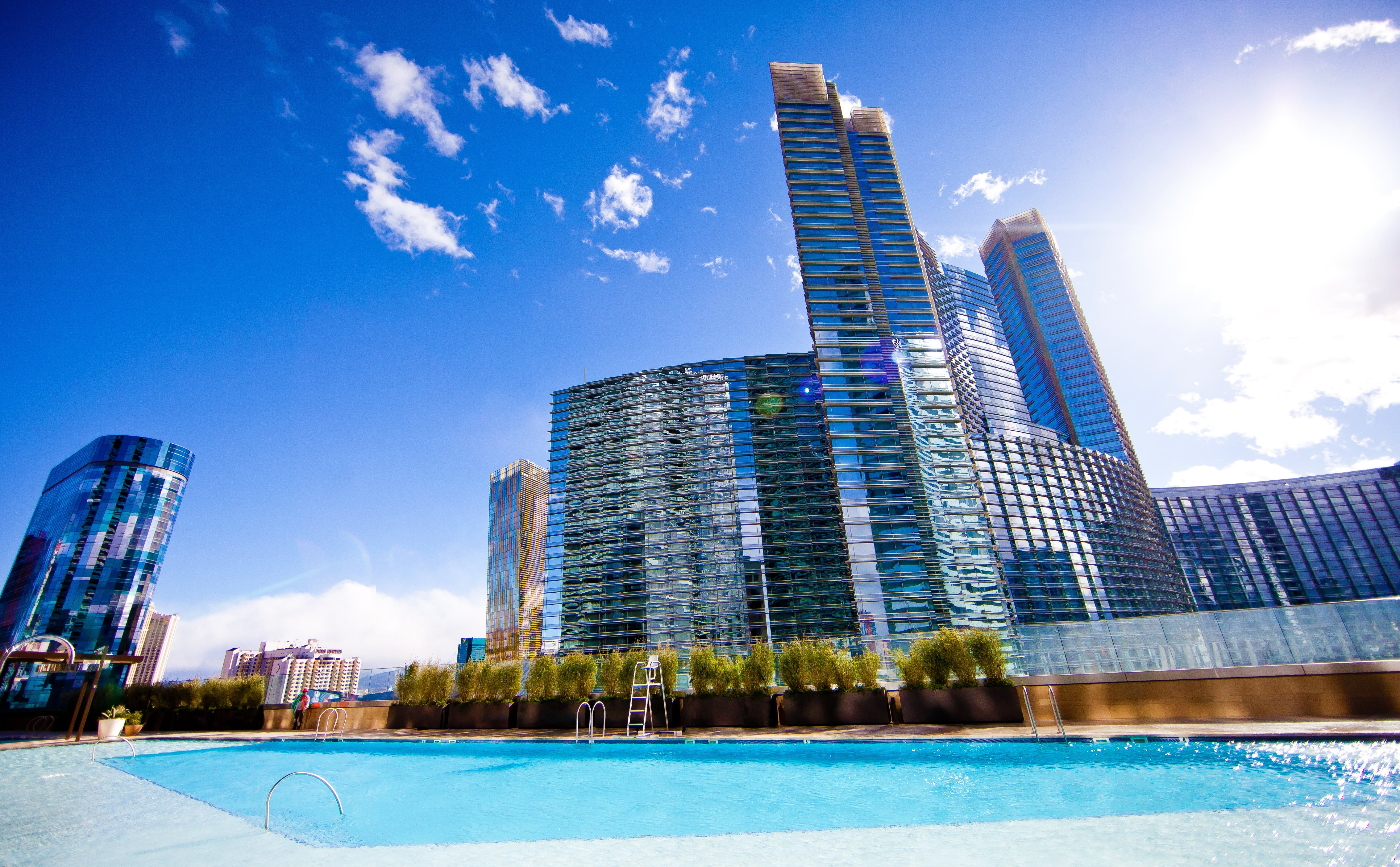 Cosmopolitan Hotel, office building exterior, United States of America, Clark County, Nevada, no people, 5K, building exterior, las, cloud - sky, Architecture, HD Wallpaper