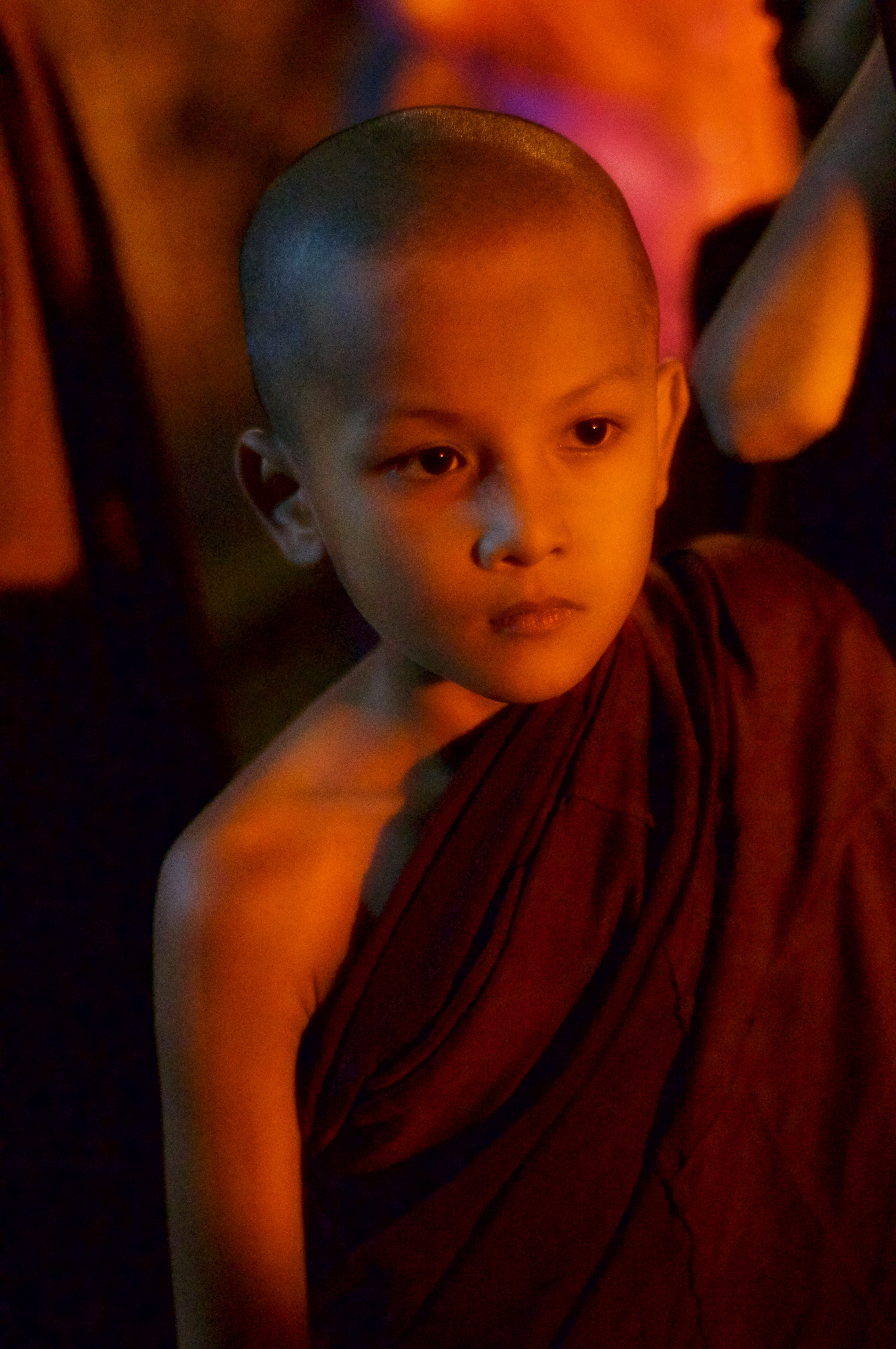 religion, looking, boy, budhas, casual clothing, childhood, close-up, myanmar, lifestyles, faithful, pray, temple, waist up, monk, 4K, indoors, wat, spiritual, Phone HD Wallpaper
