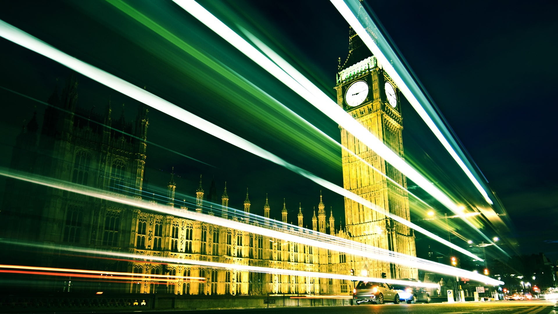 night, London, city, transportation, travel destinations, building, elizabeth, 1080P, low angle view, long exposure, architecture, building exterior, built structure, HD Wallpaper