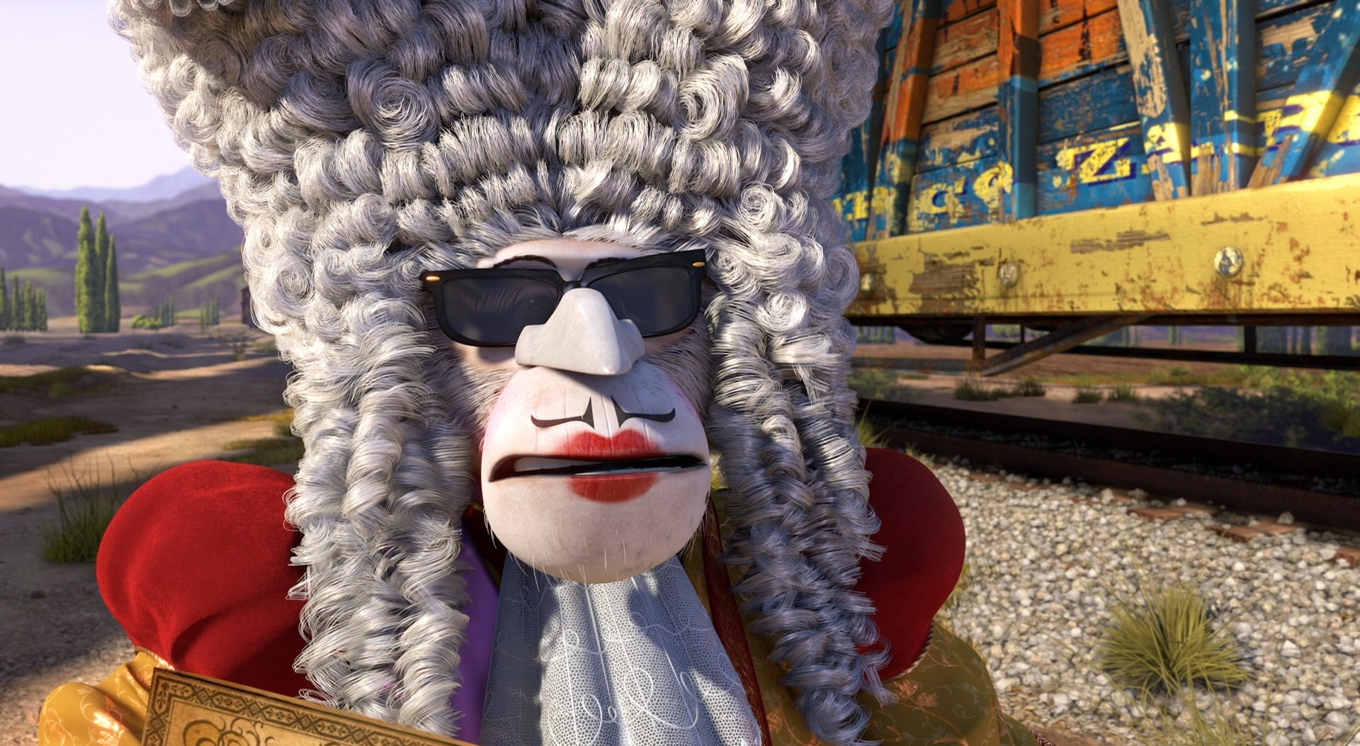 screenshot, close-up, still, outdoors, Monkey, craft, plant, sculpture, statue, day, Cartoons, no people, human representation, 1080P, focus on foreground, HD Wallpaper
