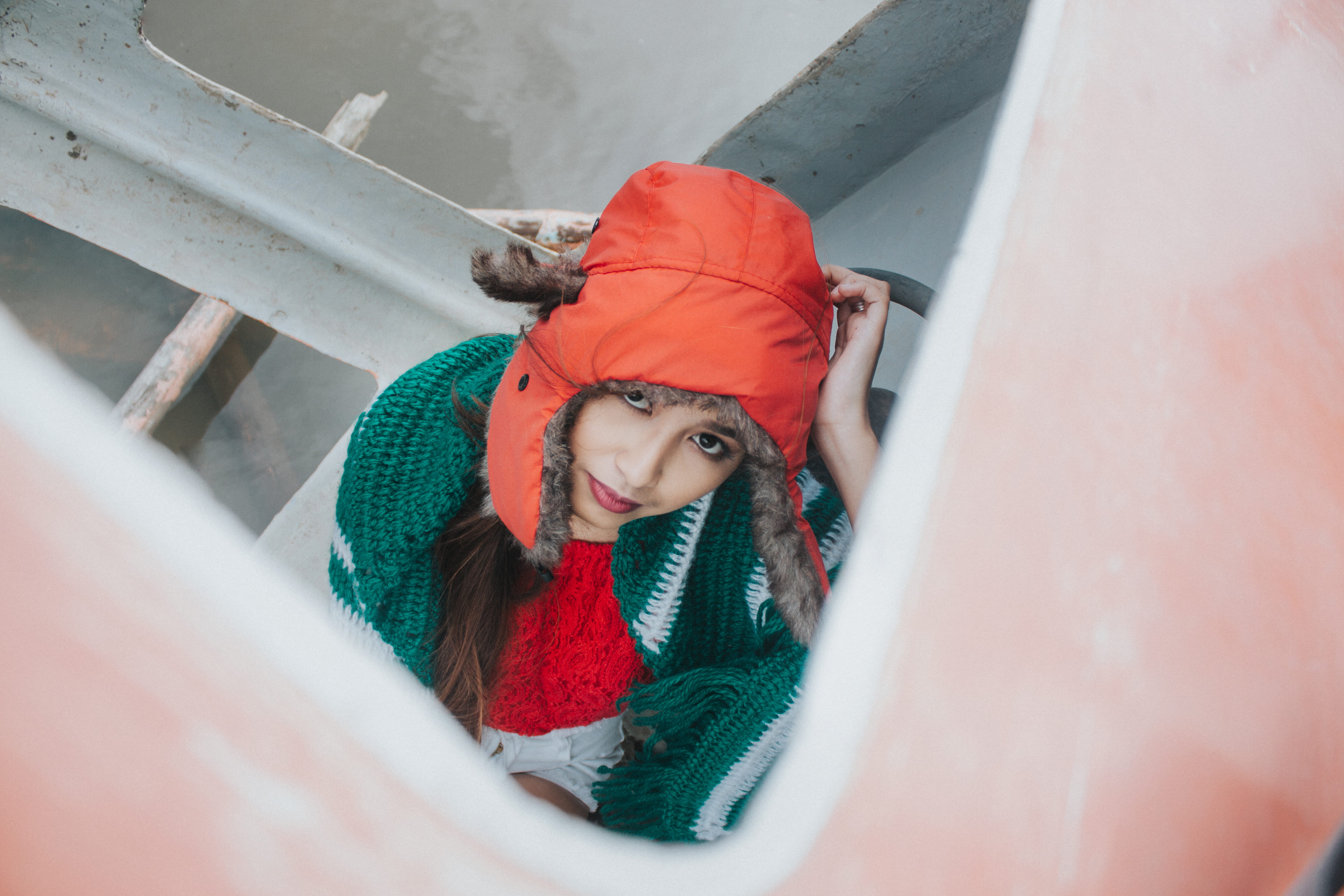 person, beauty, scarf, hat, leisure activity, lifestyles, 5K, selective focus, adult, Tiwi Albay, young adult, beautiful, clothing, fashion, Philippines, HD Wallpaper