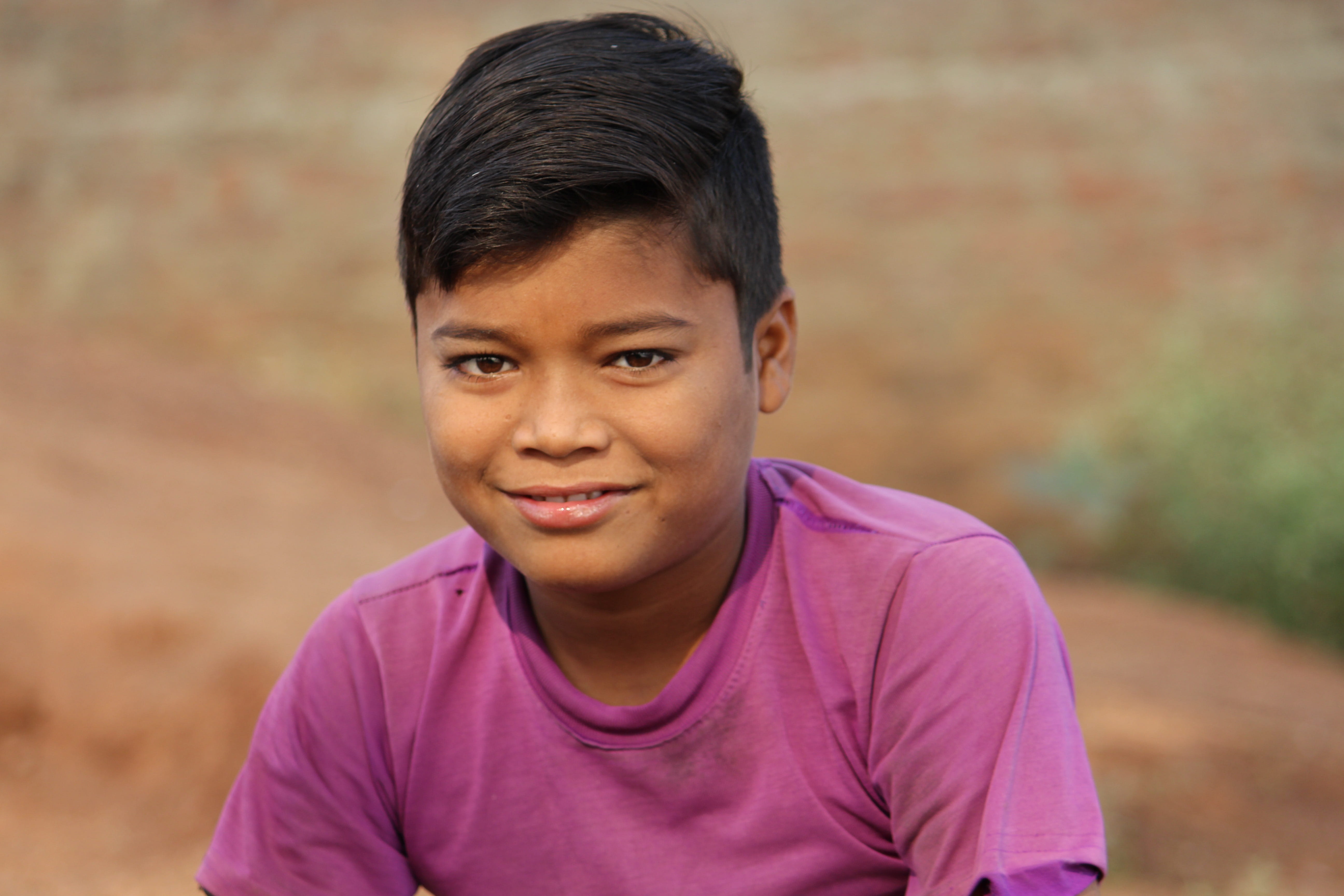 purple, hairstyle, child, casual clothing, teenager, teenage boys, outdoor, kid, looking at camera, front view, homeless, poverty, focus on foreground, HD Wallpaper
