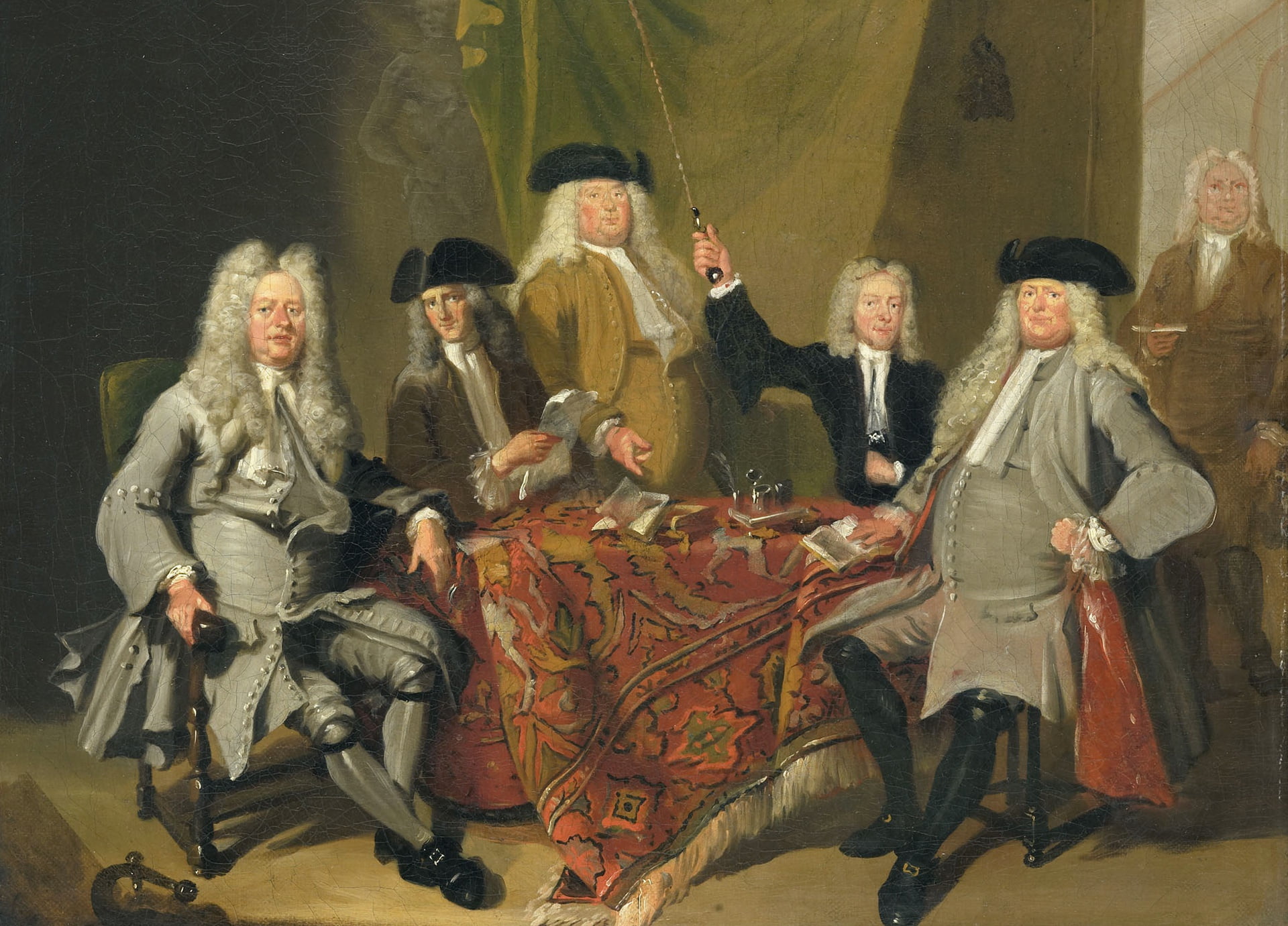 picture, The inspectors of the Medical Board in Amsterdam, portrait, 1080P, Cornelis Trost, HD Wallpaper