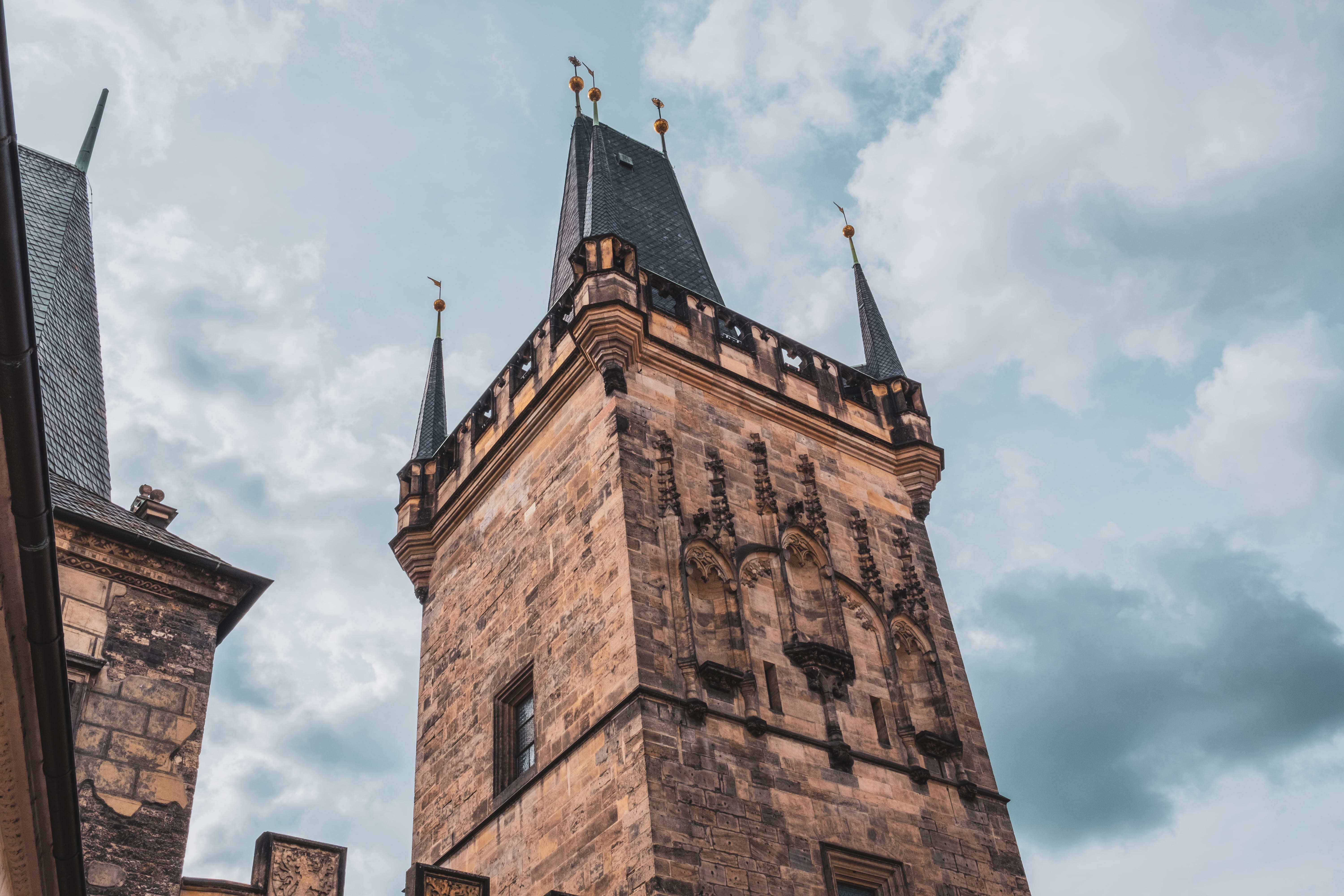 clock, history, travel destinations, spire, building, travel, the past, cloud, clock tower, sky, low angle view, day, metropolis, built structure, no people, HD Wallpaper