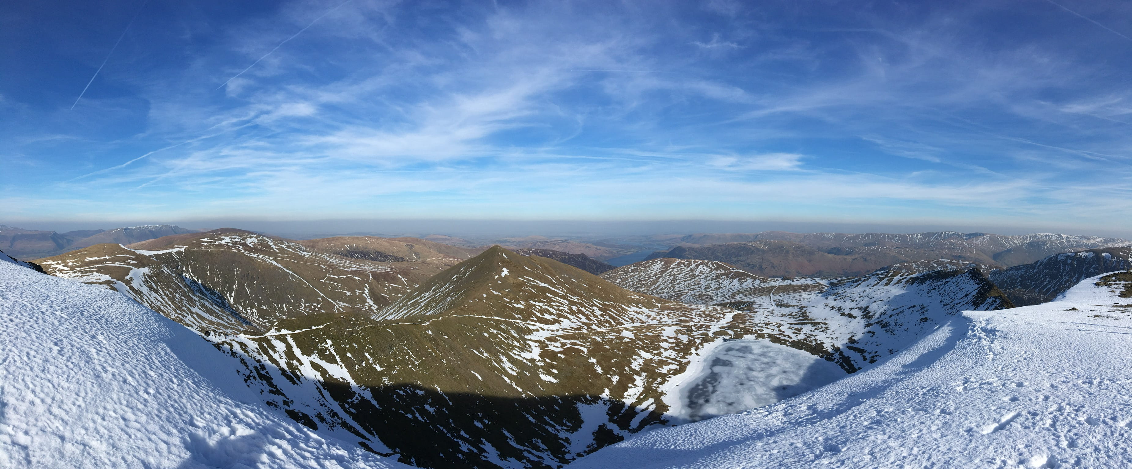tranquil scene, mountain, mountain range, snowcapped mountain, land, cumbria, cold temperature, scenics - nature, england, environment, outdoors, scenery, HD Wallpaper