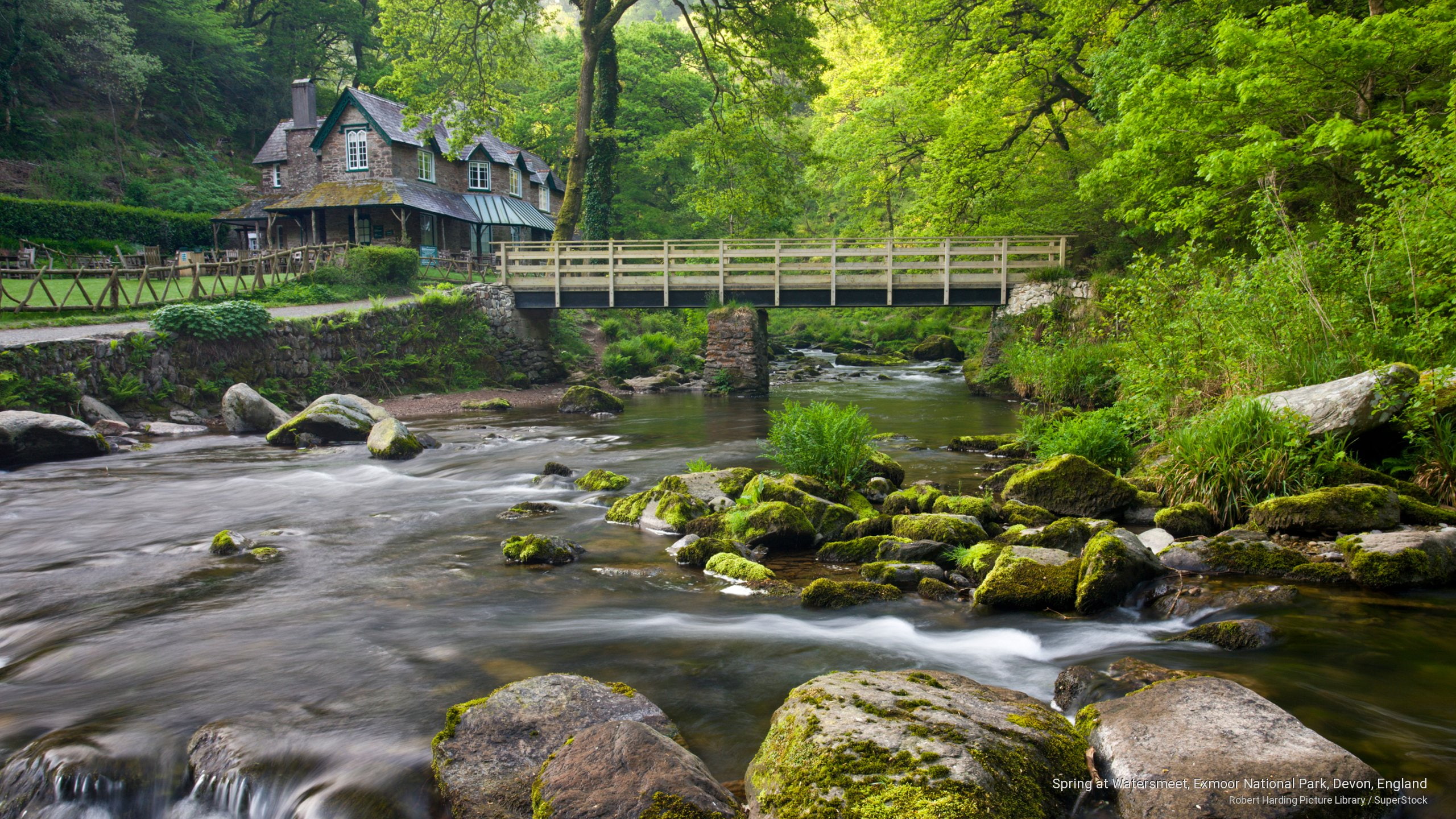 national, spring, park, National Parks, watersmeet, exmoor, england, devon, 2K, HD Wallpaper