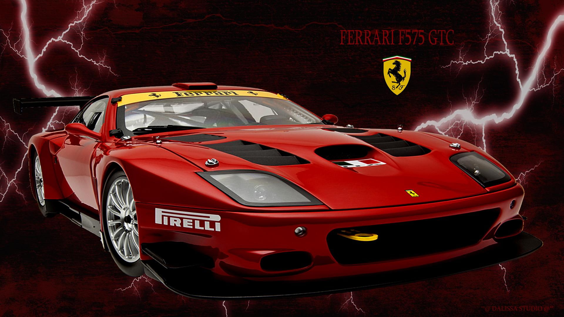 dalissa, sports, 1080P, f, red, ferrari, cars, gtc, car, italien cars, ferrari 575, HD Wallpaper