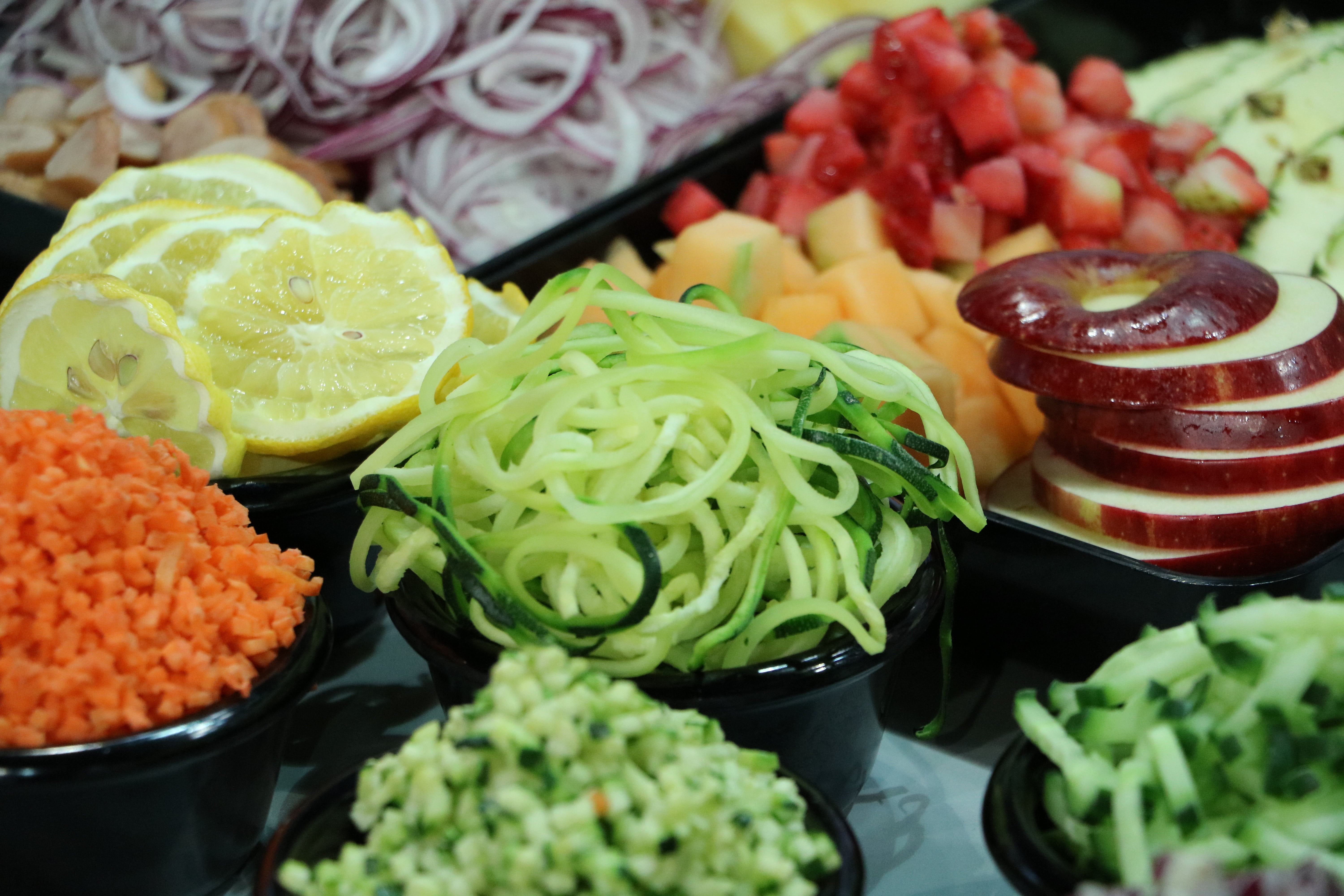 fruits, fruit, chopped, still life, high angle view, choice, food, slice, healthy eating, business, vegetable onion, wellbeing, feed, indoors, preparation, HD Wallpaper